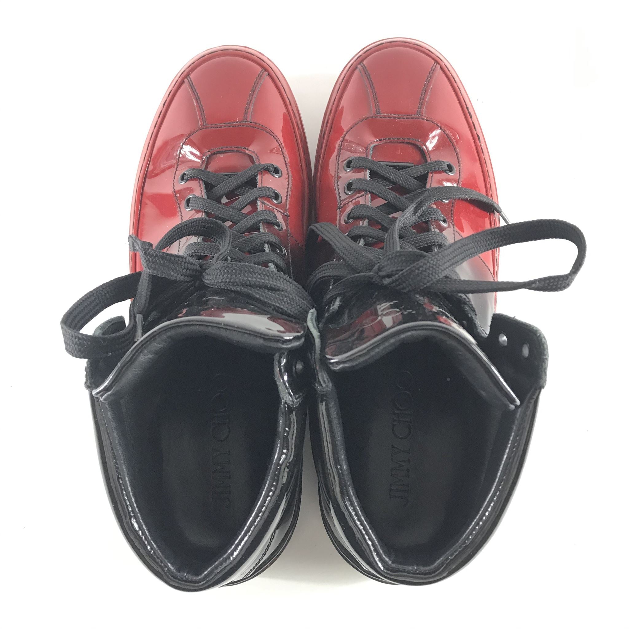 Jimmy Choo Men's Belgravia Dégradé Patent High-Top Sneakers Sz 10