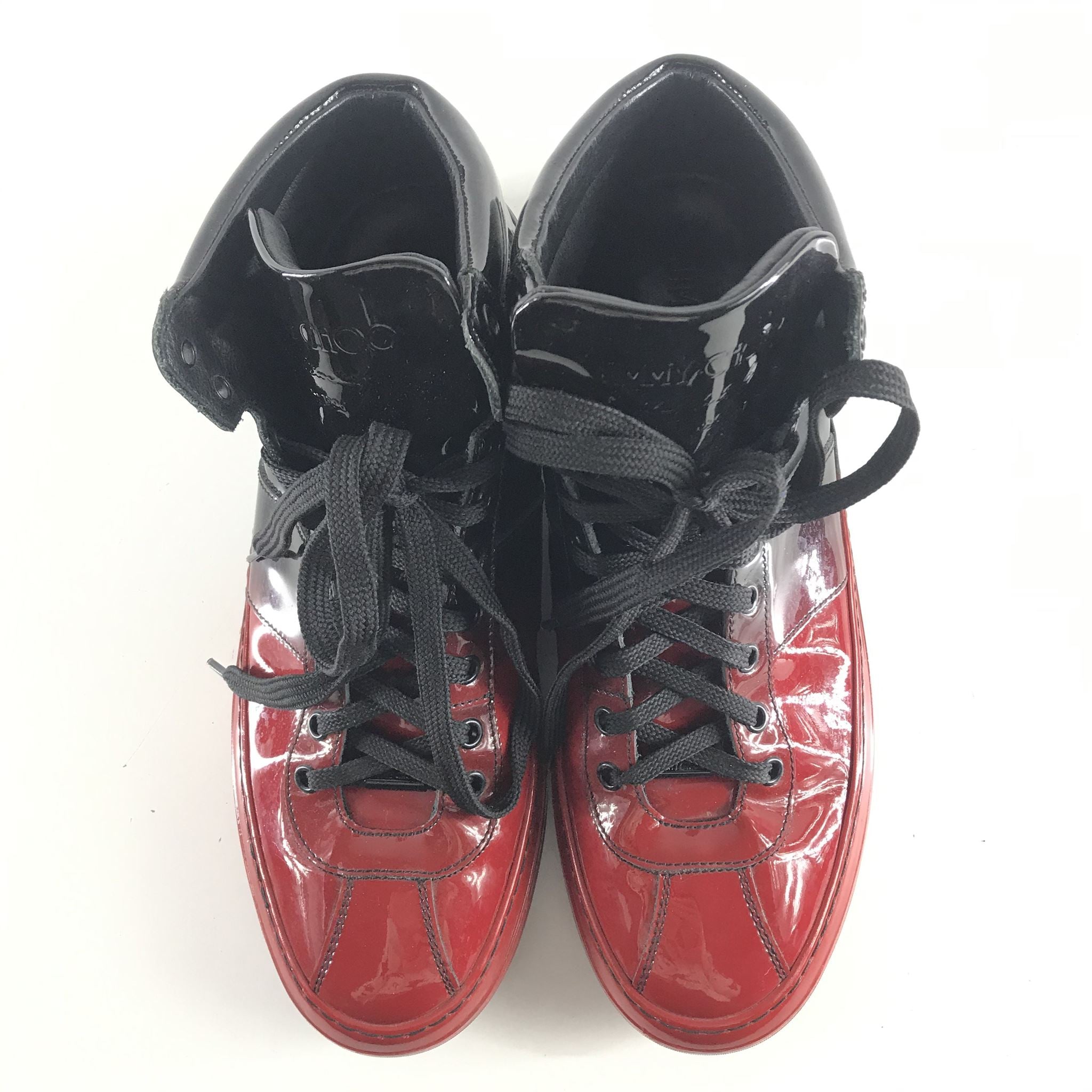 Jimmy Choo Men's Belgravia Dégradé Patent High-Top Sneakers Sz 10