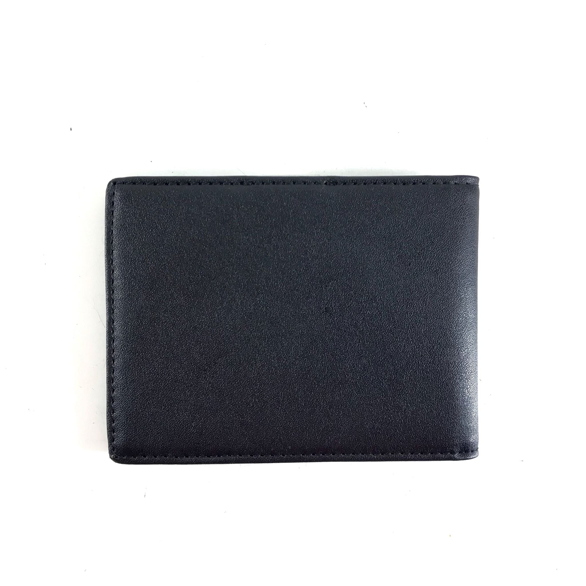 Makin Men's Black Faux Leather Cardholder Wallet with Money Clip