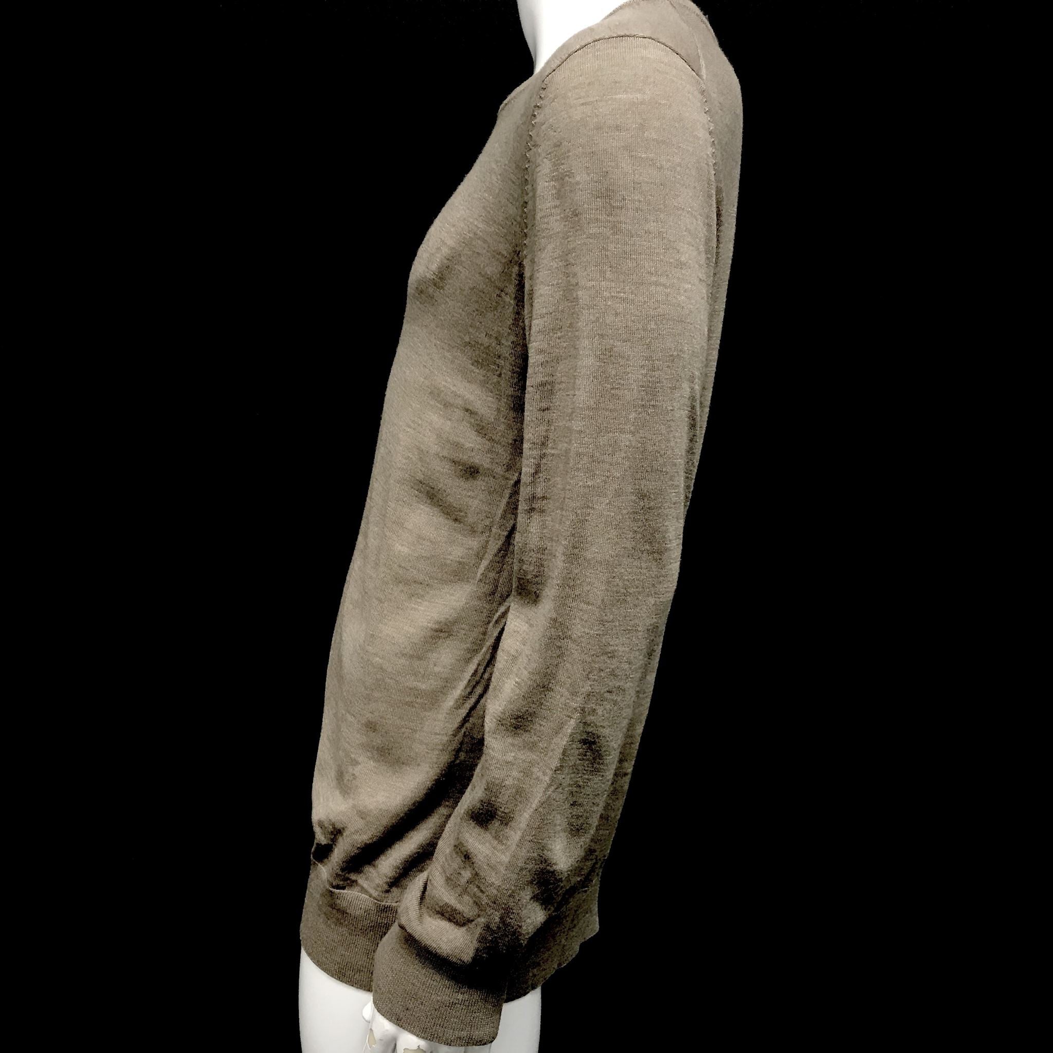 Samsoe Samsoe Men's Loke o-n 3111 Merino Wool Sweater Beige Sz XL