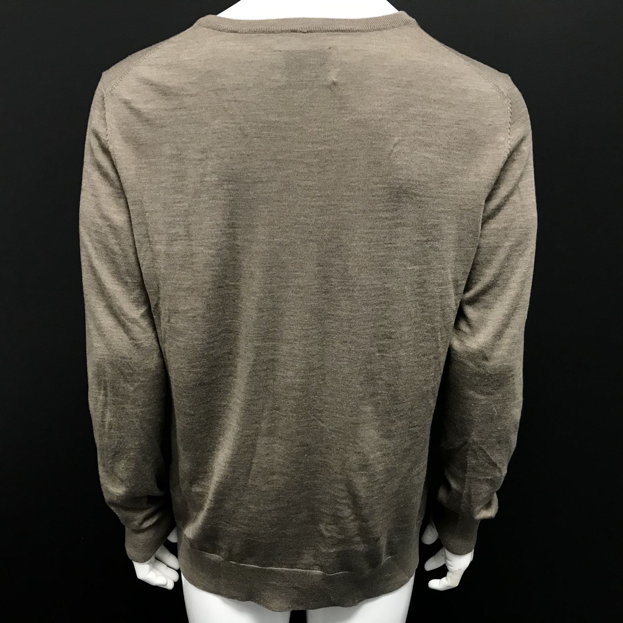 Samsoe Samsoe Men's Loke o-n 3111 Merino Wool Sweater Beige Sz XL