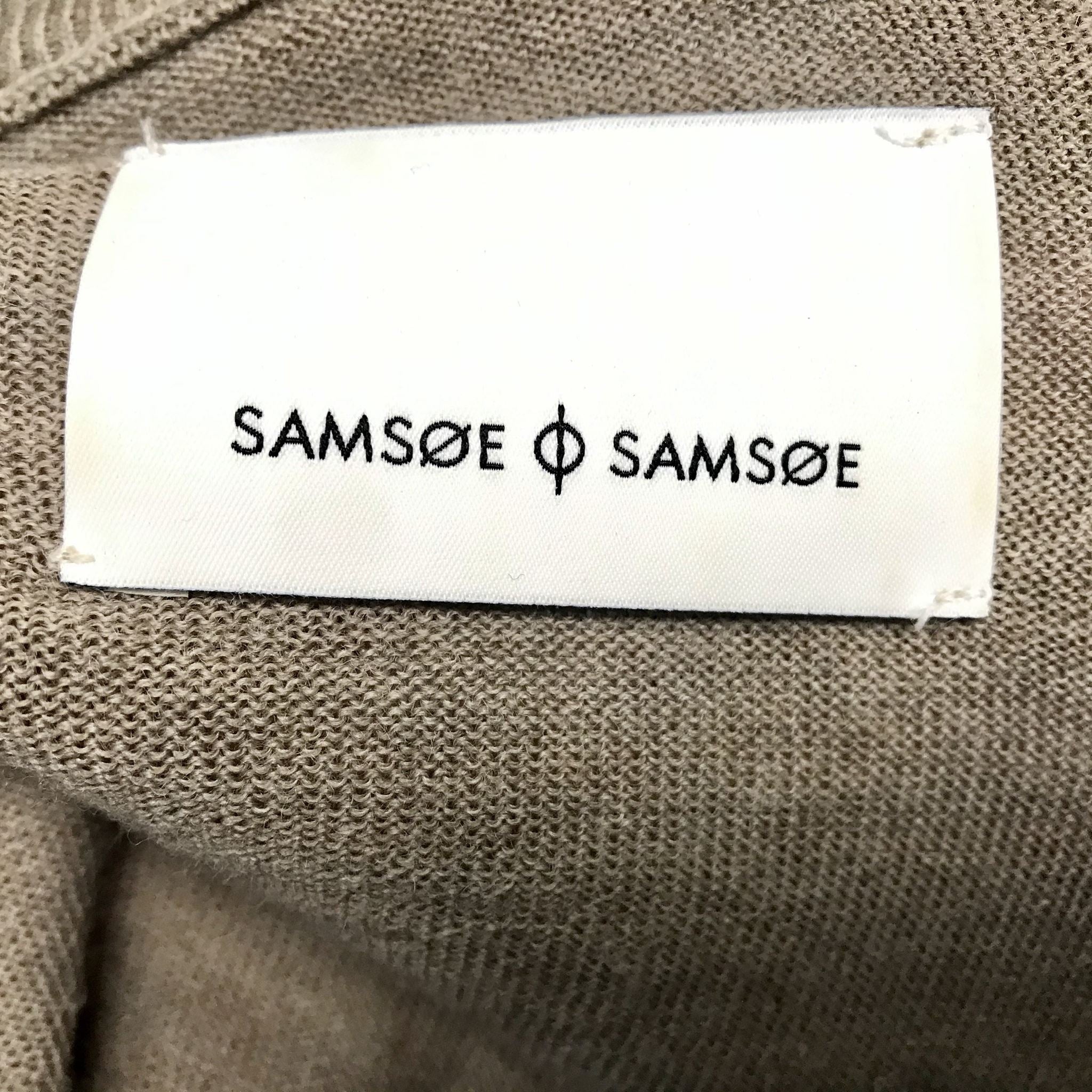 Samsoe Samsoe Men's Loke o-n 3111 Merino Wool Sweater Beige Sz XL