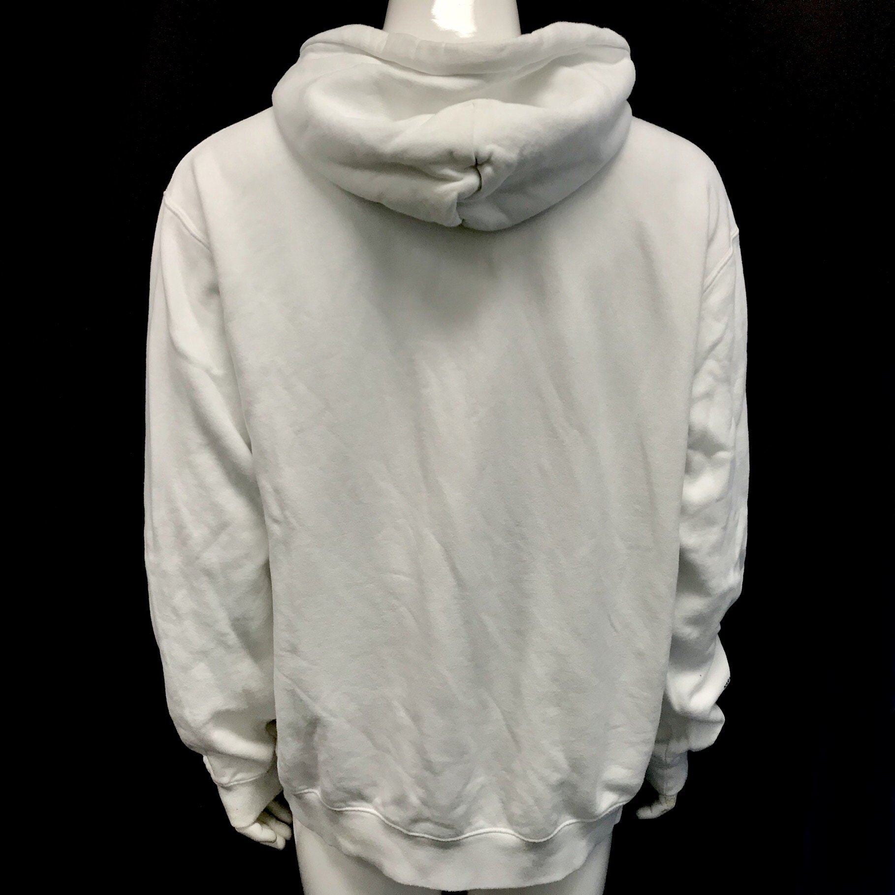 Heron Preston NASA White Manual Hoodie Sweatshirt Sweater Sz L
