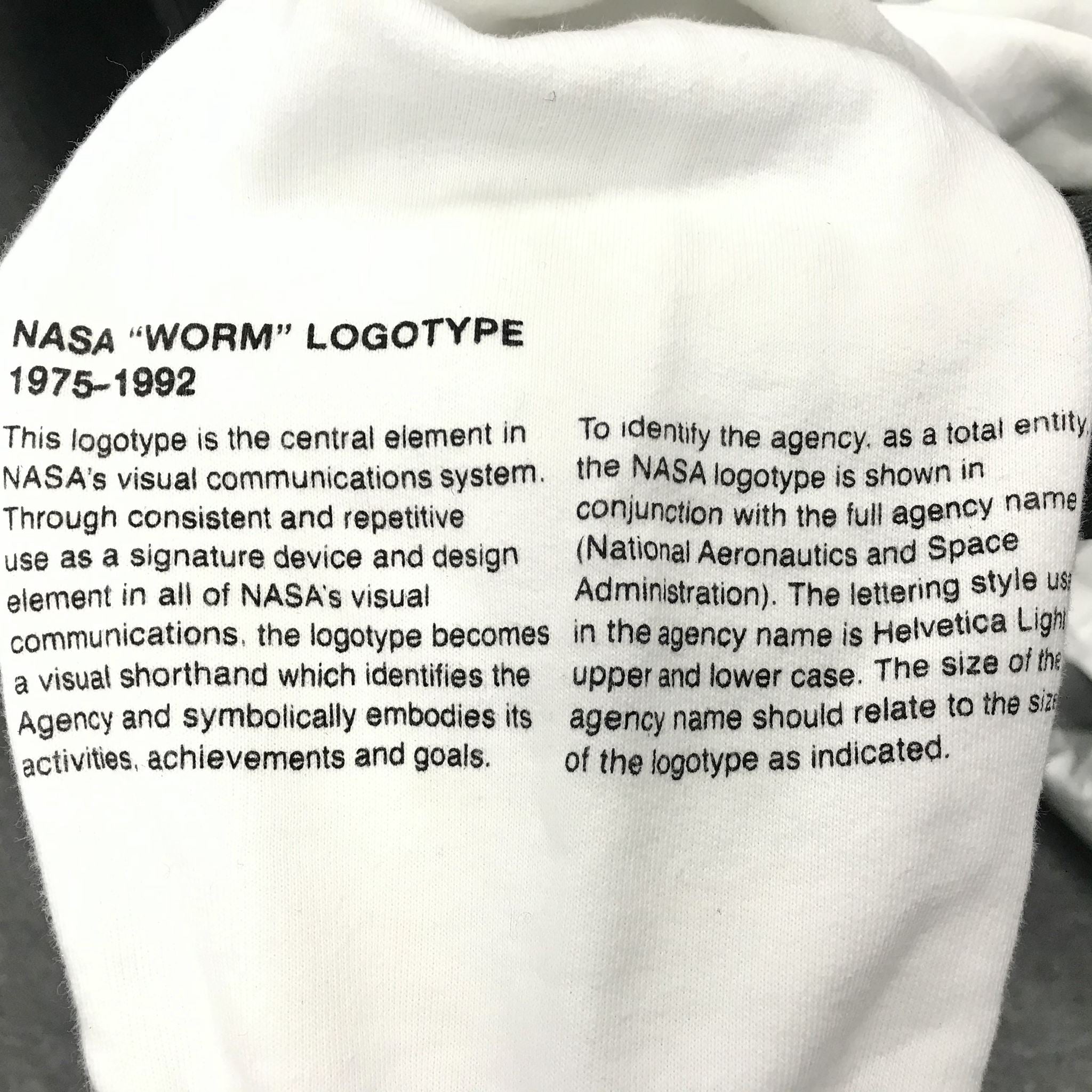 Heron Preston NASA White Manual Hoodie Sweatshirt Sweater Sz L