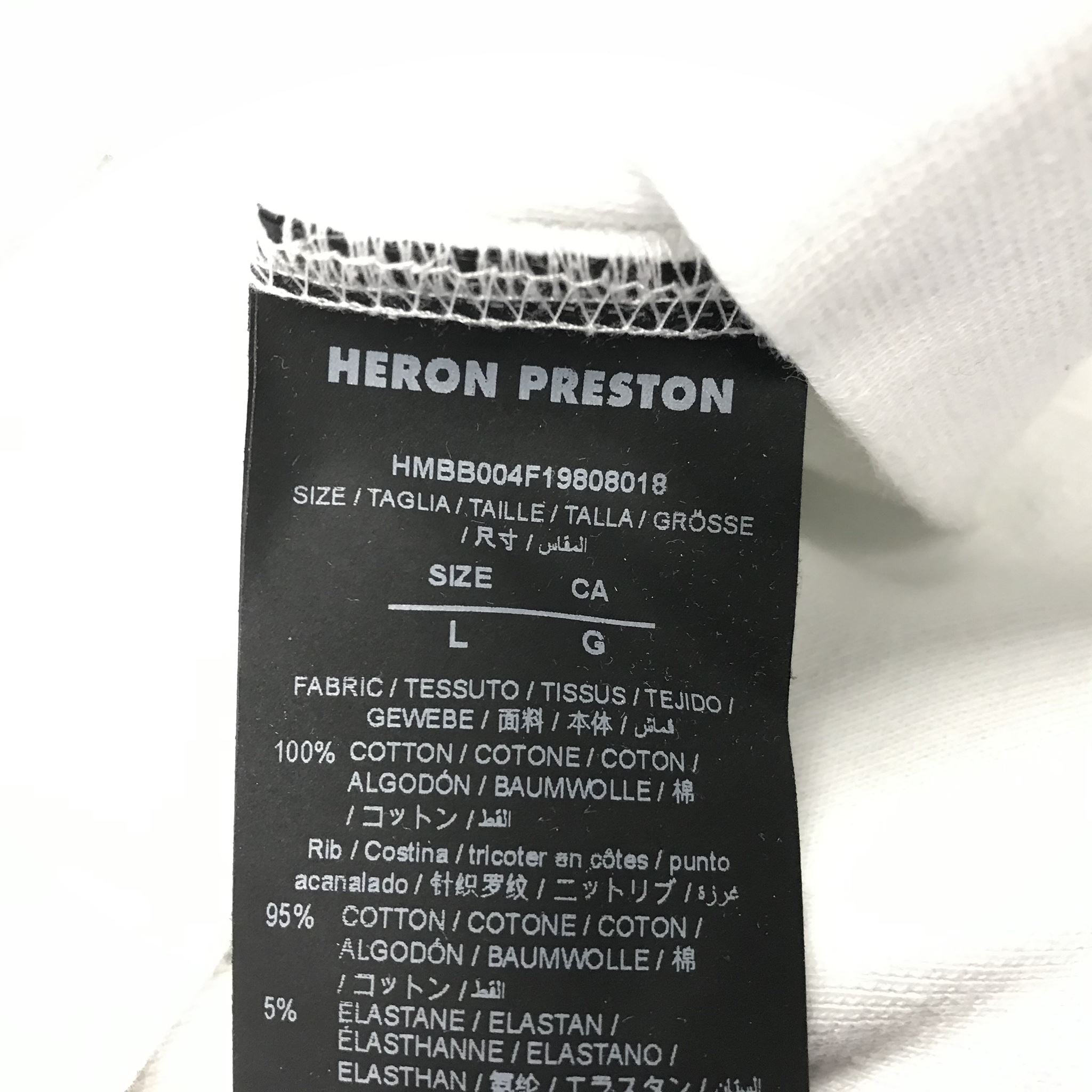 Heron Preston NASA White Manual Hoodie Sweatshirt Sweater Sz L