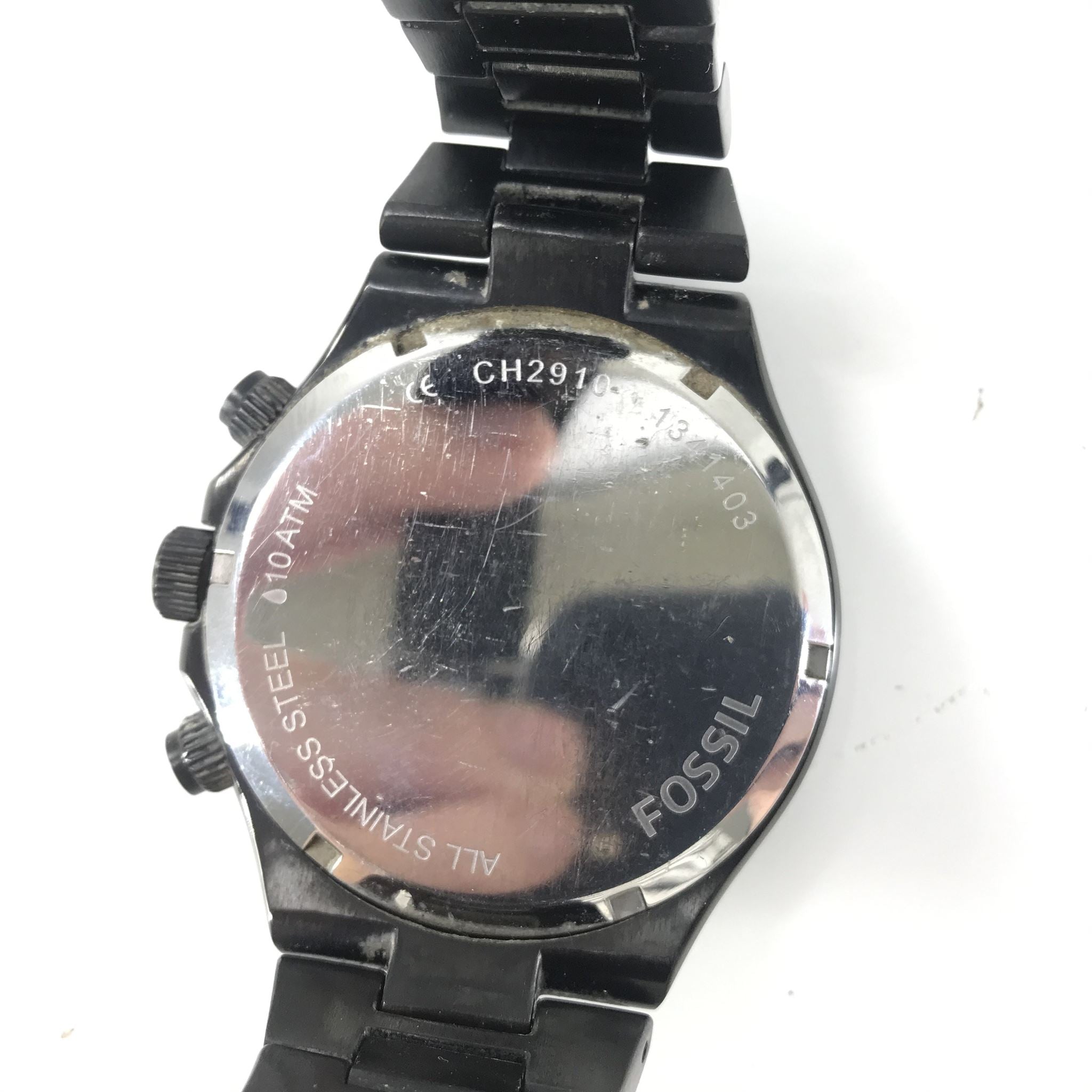 Fossil Men's CH2910 Qualifier Chronograph Black Stainless Steel Bracelet Watch