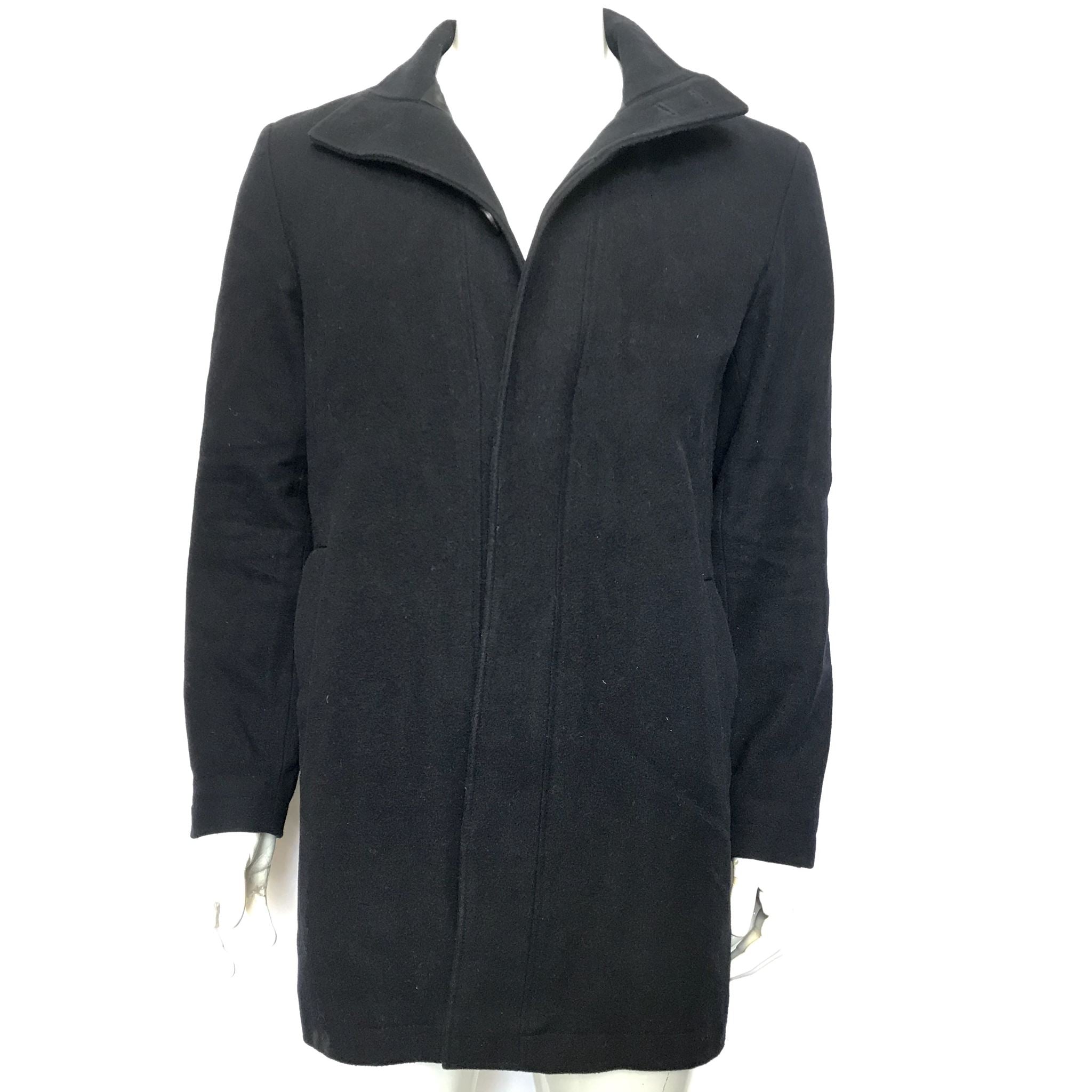 French Connection FCUK Men's Button-Up Overcoat Sz M - Navy Blue