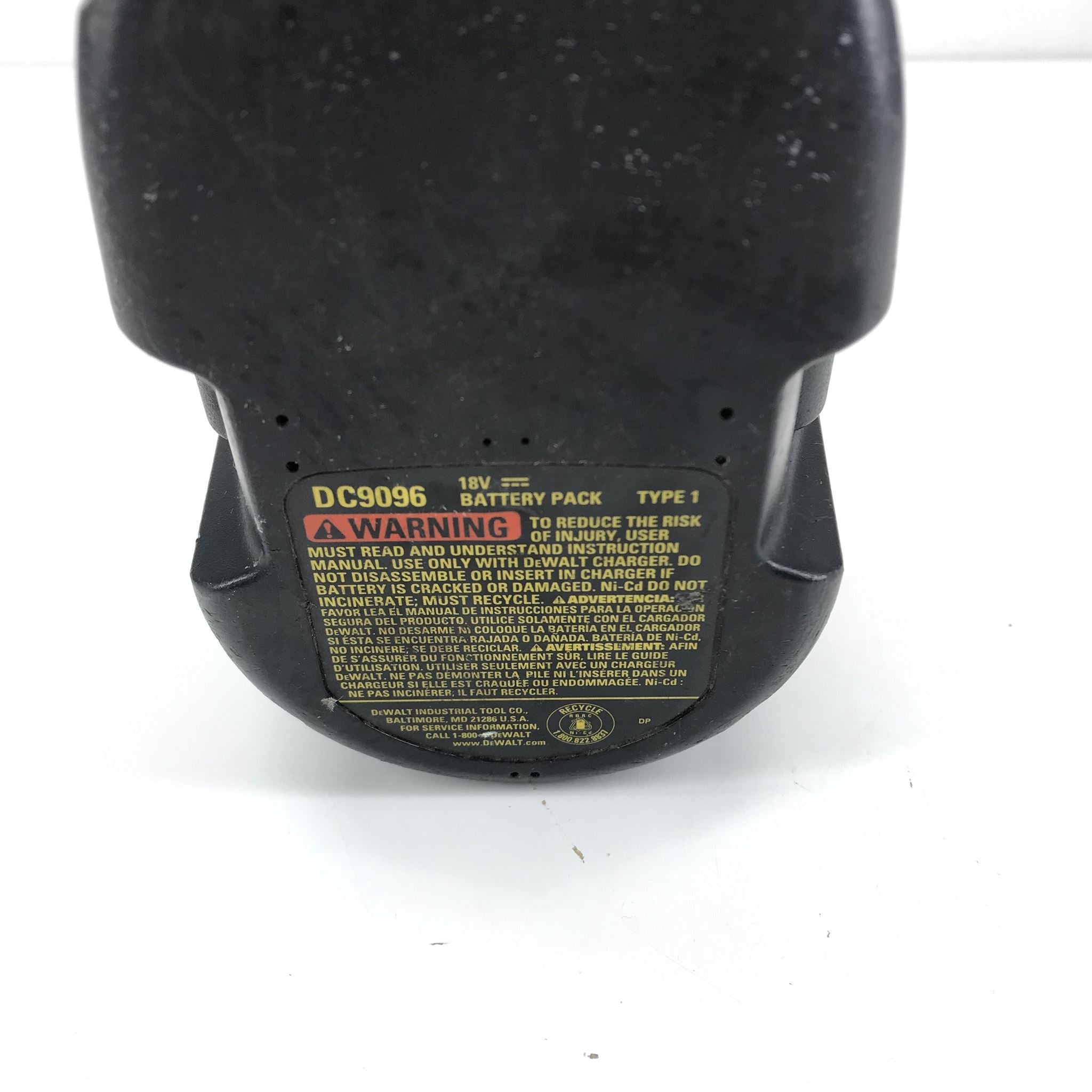 Genuine OEM DeWalt 18v XRP NiCd Rechargeable Battery DC9096 V2