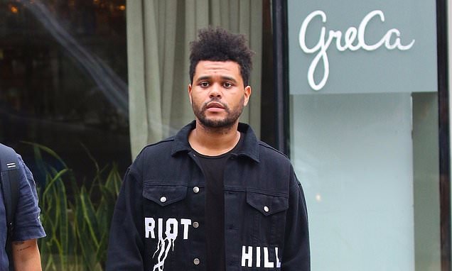 Riot Hill Men's Denim Trucker Jean Jacket Black Sz XL As Seen On Weeknd