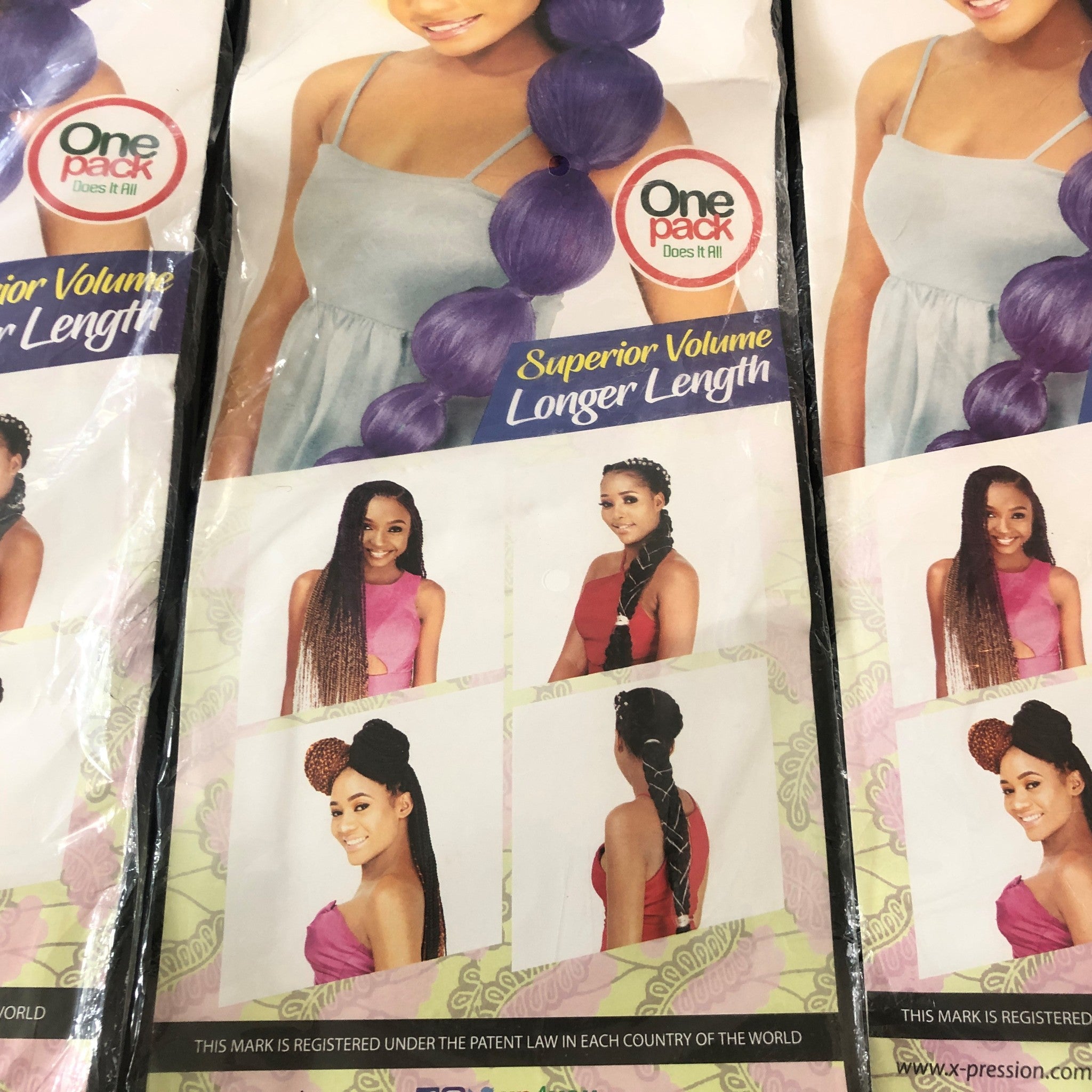 3 x 480g Naomi Etobi 100" Length Superior Volume Hair Extensions Black 1