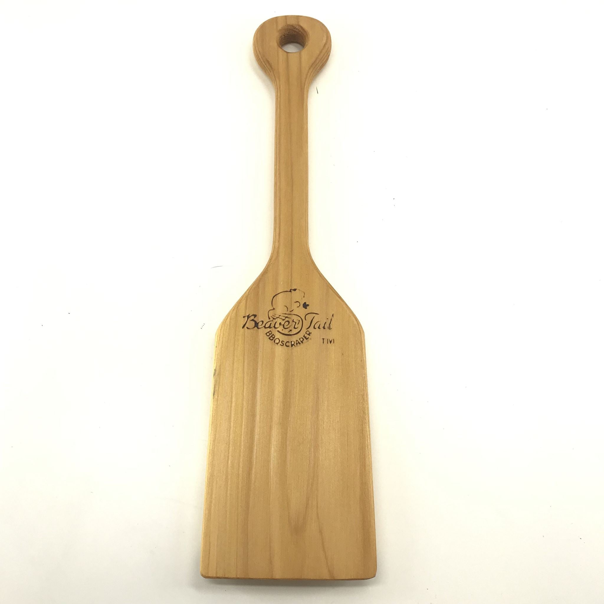 The Great Canadian Beaver Tail BBQ Scraper 100% Cedar 16" - Bear