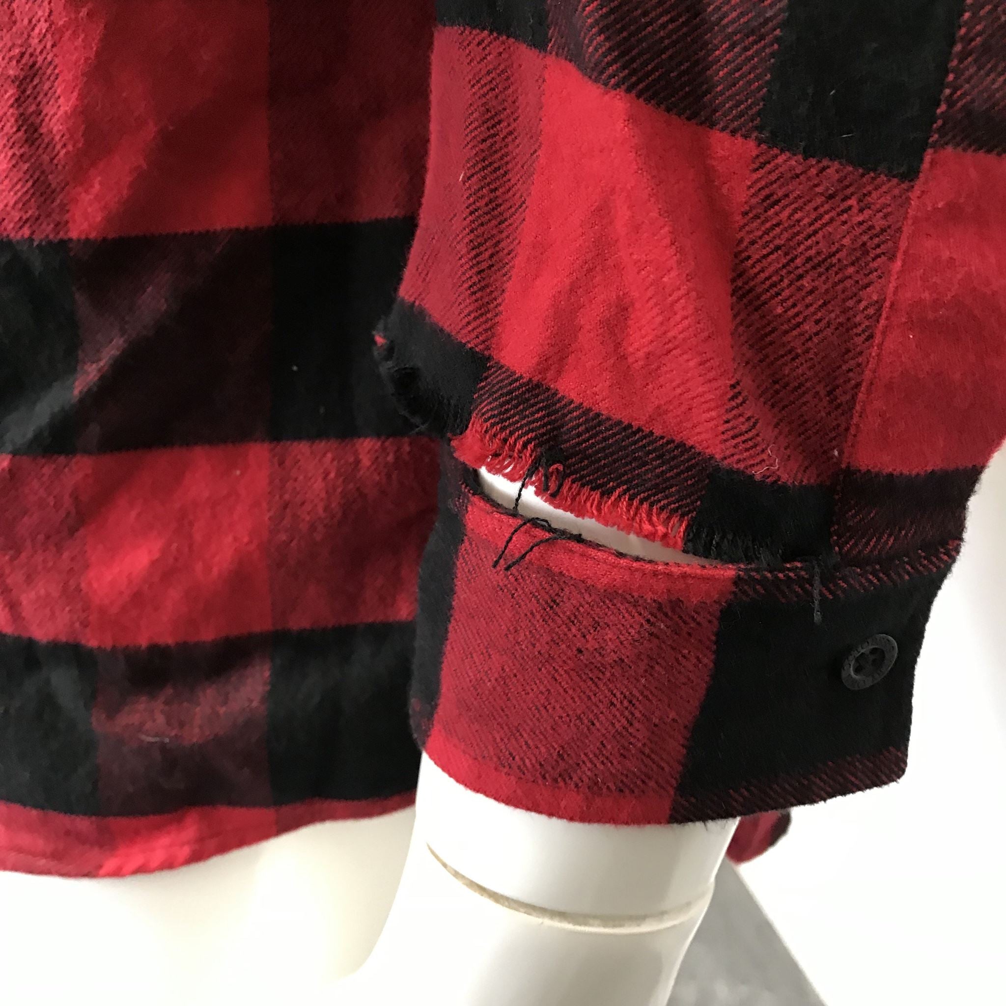 OVO October's Very Own Checkered Flannel Shirt Sz L READ