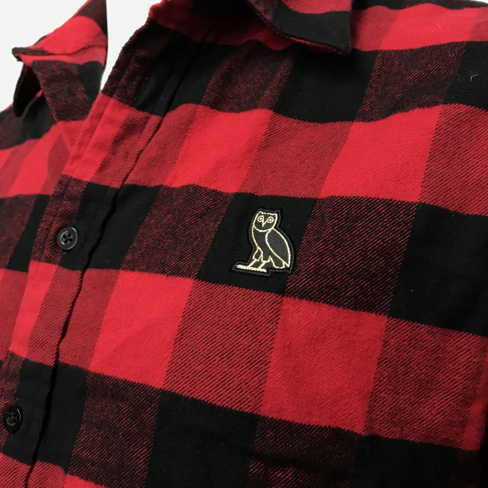 OVO October's Very Own Checkered Flannel Shirt Sz L READ