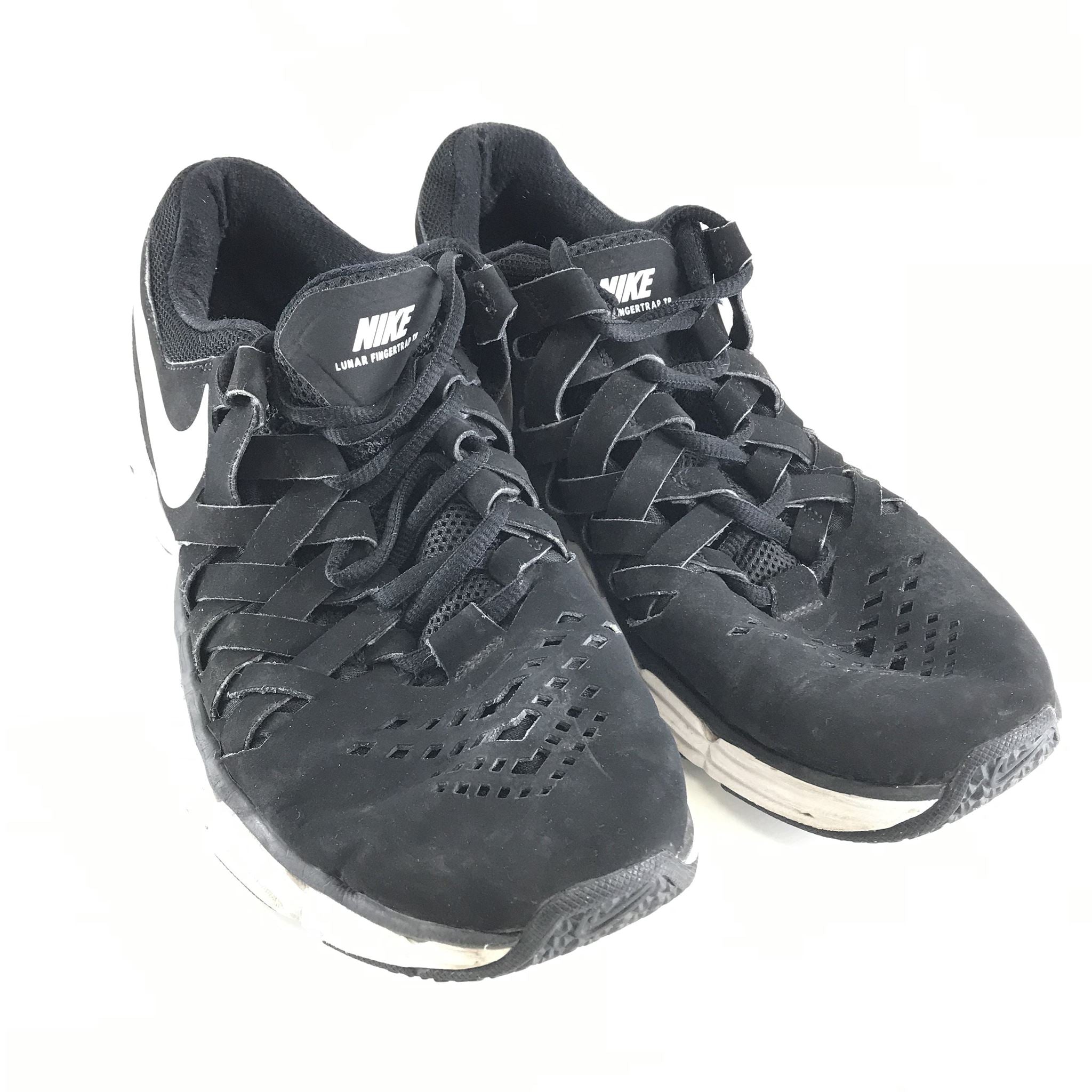 Nike Men's Lunar Fingertrap TR Black White Sneakers 898066-001 Sz 7.5