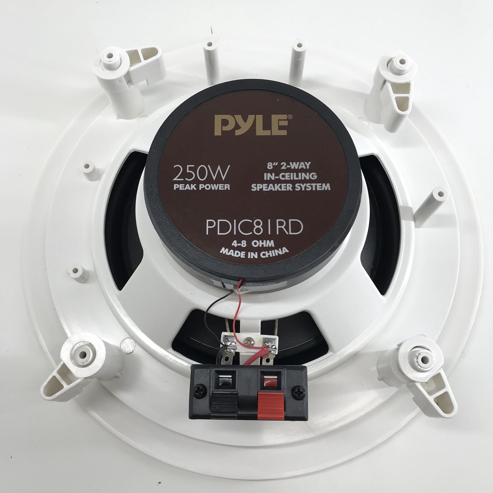 PYLE PDIC8IRD 8" 250 W 2 Way In Ceiling Wall Speakers Home System White