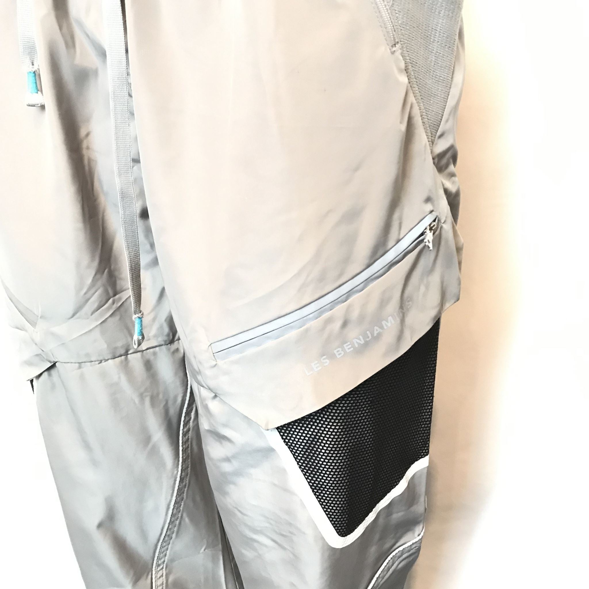 Les Benjamins Utility Pant 009 Gray Joggers Reflective Detail Men's Size S