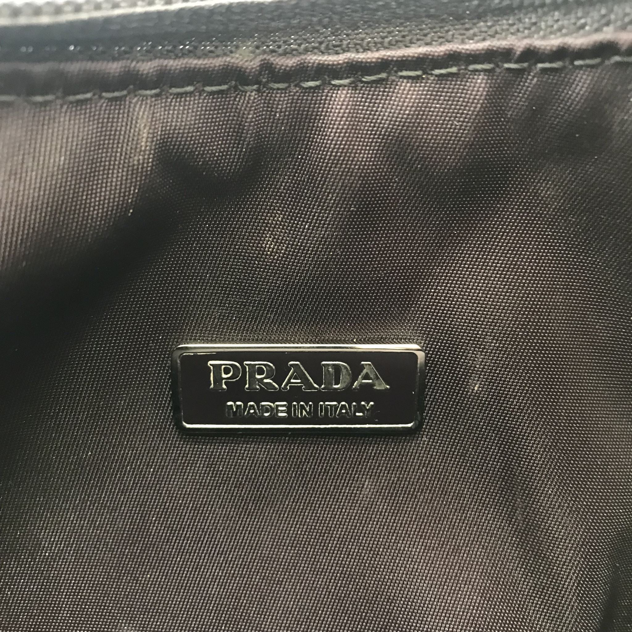 Prada Vintage 1st Generation Nylon Tessuto Mini Shoulder Bag Purse Plum Brown