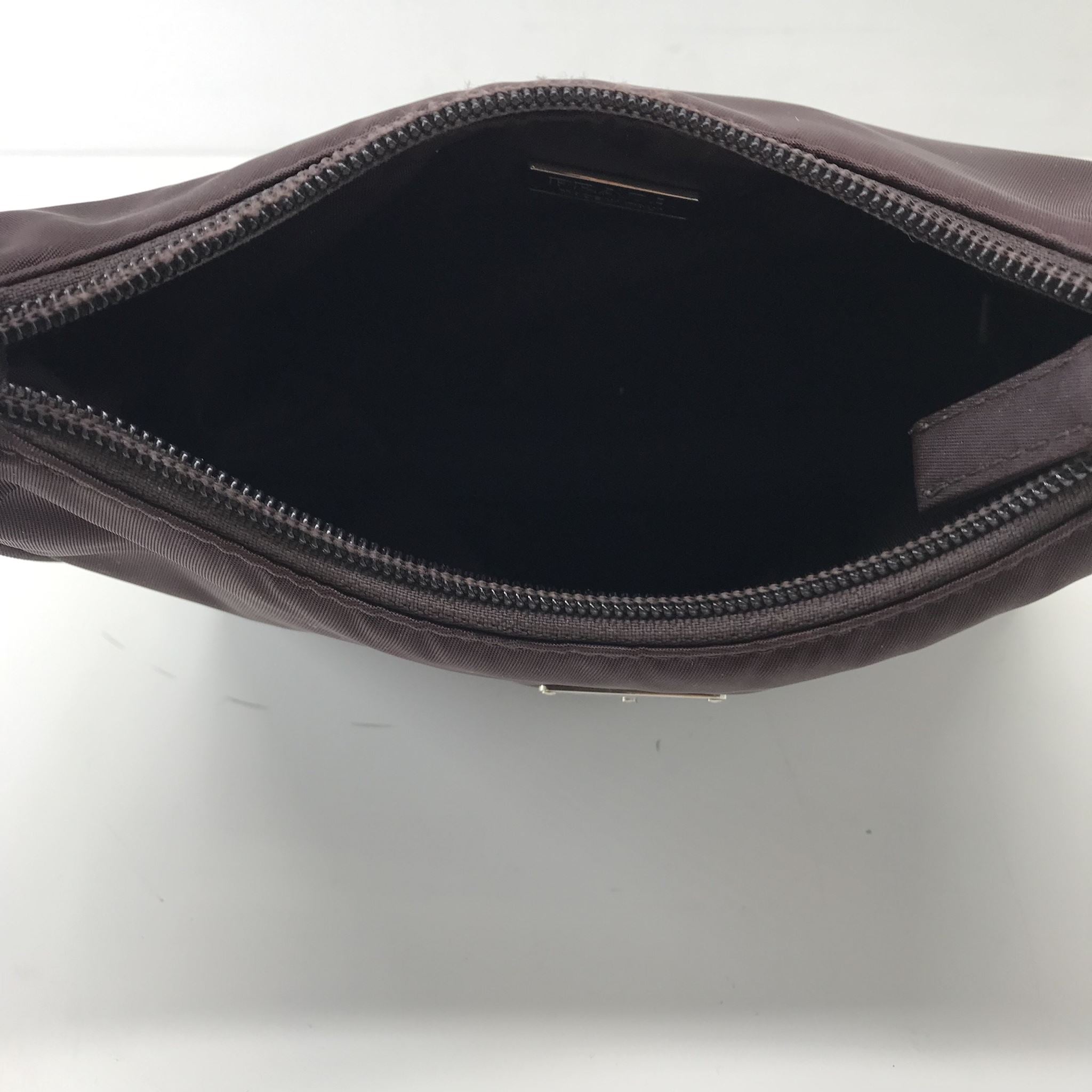 Prada Vintage 1st Generation Nylon Tessuto Mini Shoulder Bag Purse Plum Brown