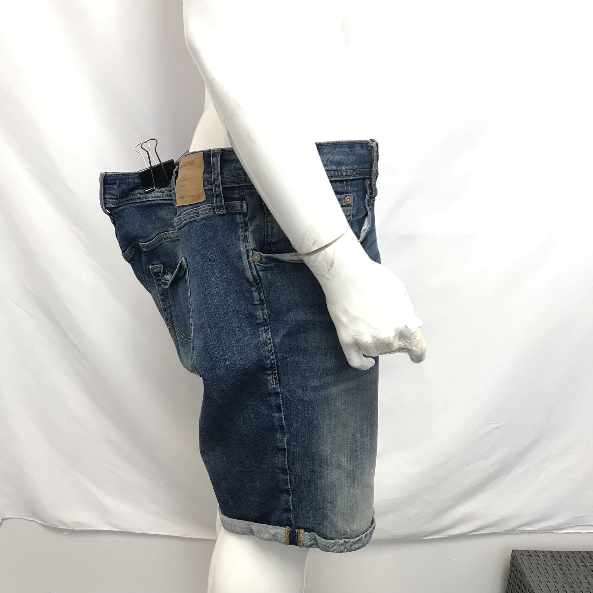 Jack and Jones JJ Rick Originals Men's Regular Fit Shorts Medium Wash Denim Sz 4