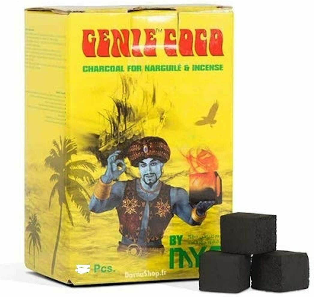 74 CT Genie Coco Natural Coconut Instant Charcoals Hookah Shisha Pipe Incense