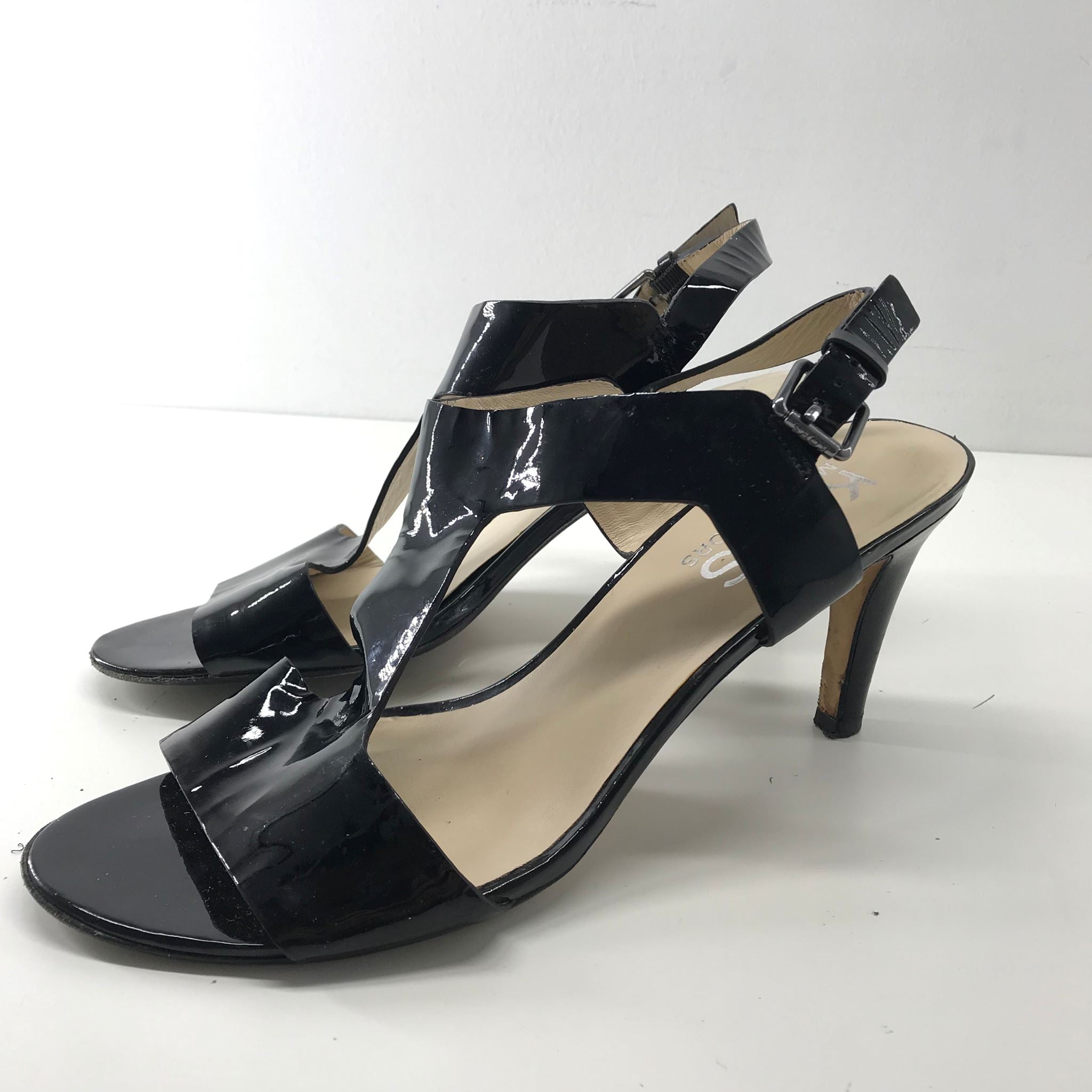 Michael Kors Women's Patent Leather T-Strap Sandal Heels Sz 9