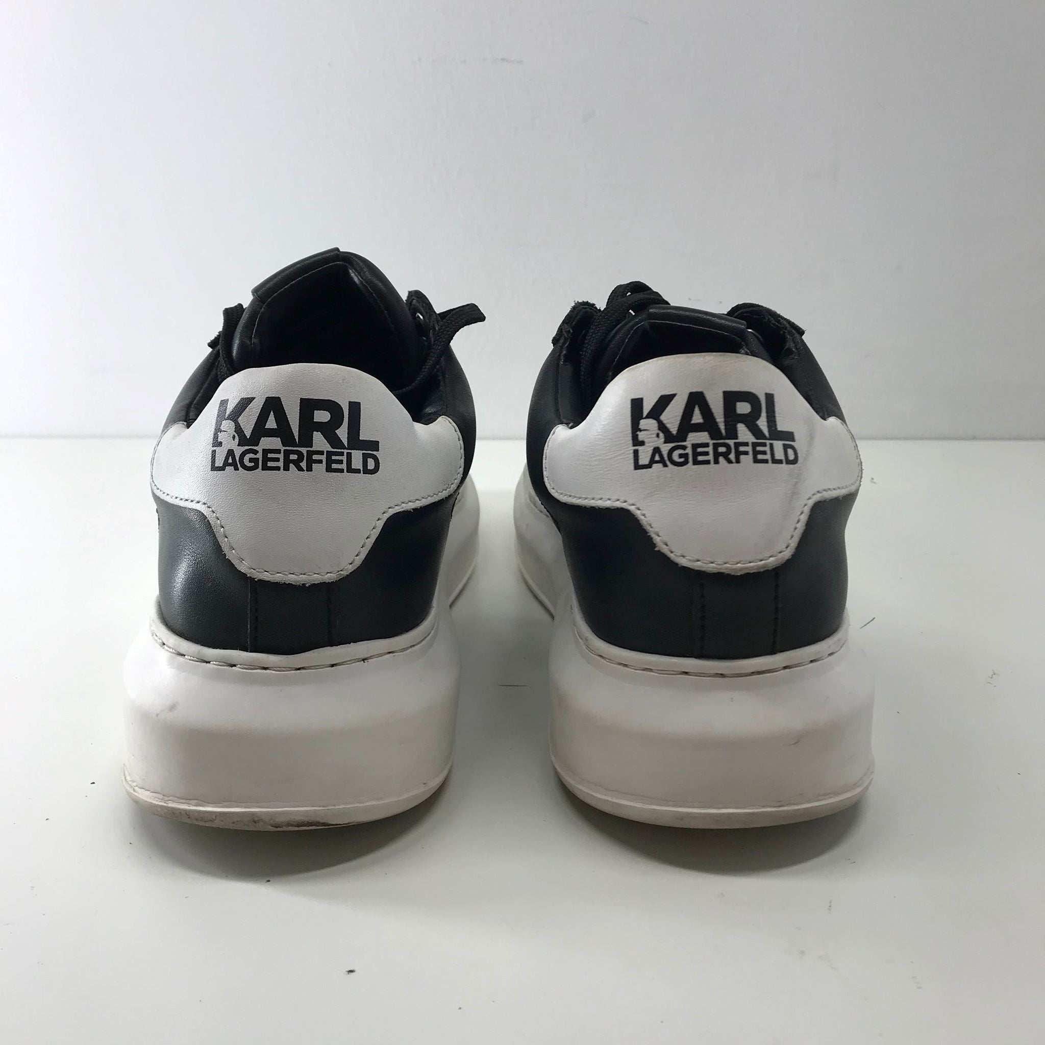 Karl Lagerfeld Kapri Black Leather Sneakers US Men's Size 8