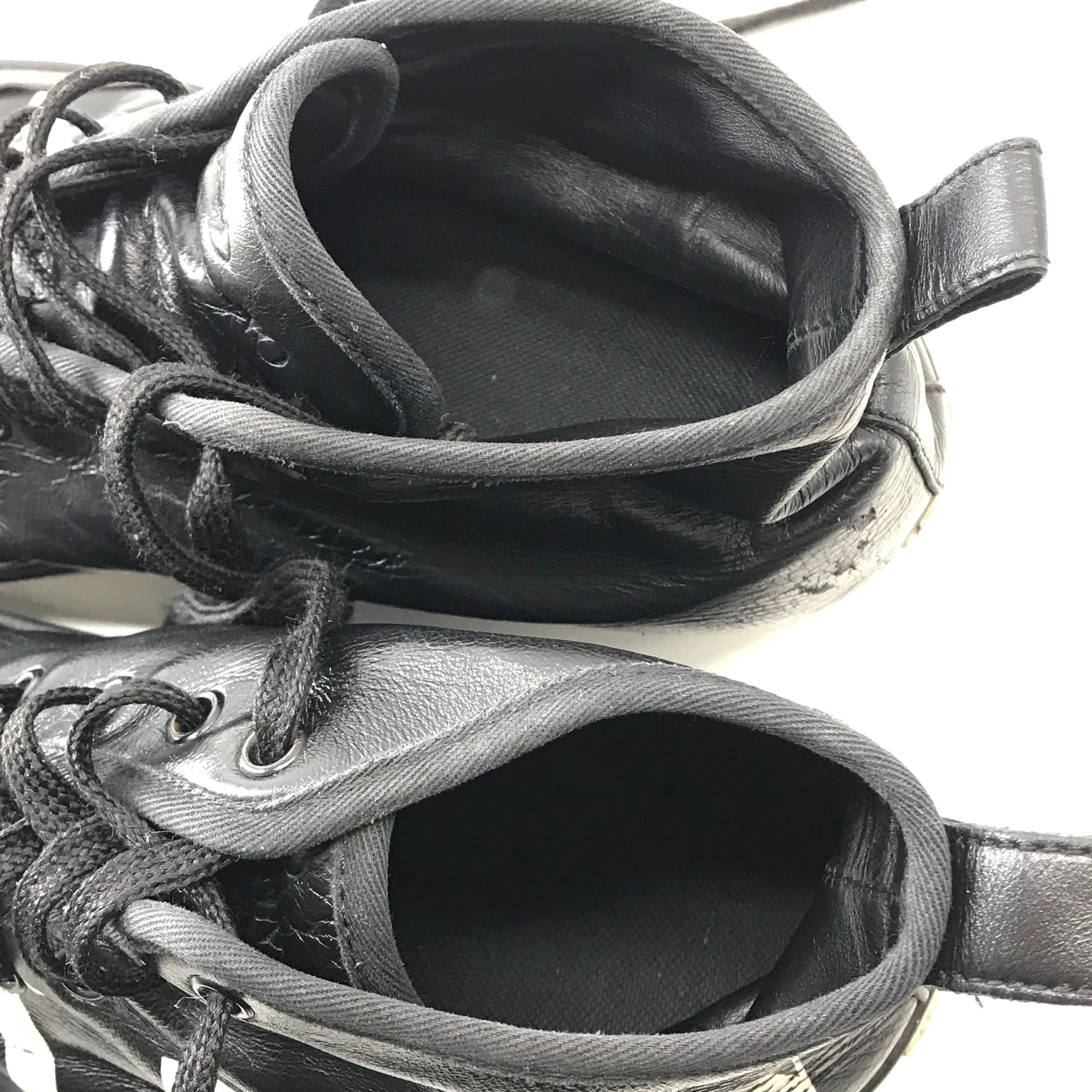 Valentino Garavani Men's VLTN High-Top Leather Sneakers Black Sz 10