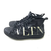 Valentino Garavani Men's VLTN High-Top Leather Sneakers Black Sz 10