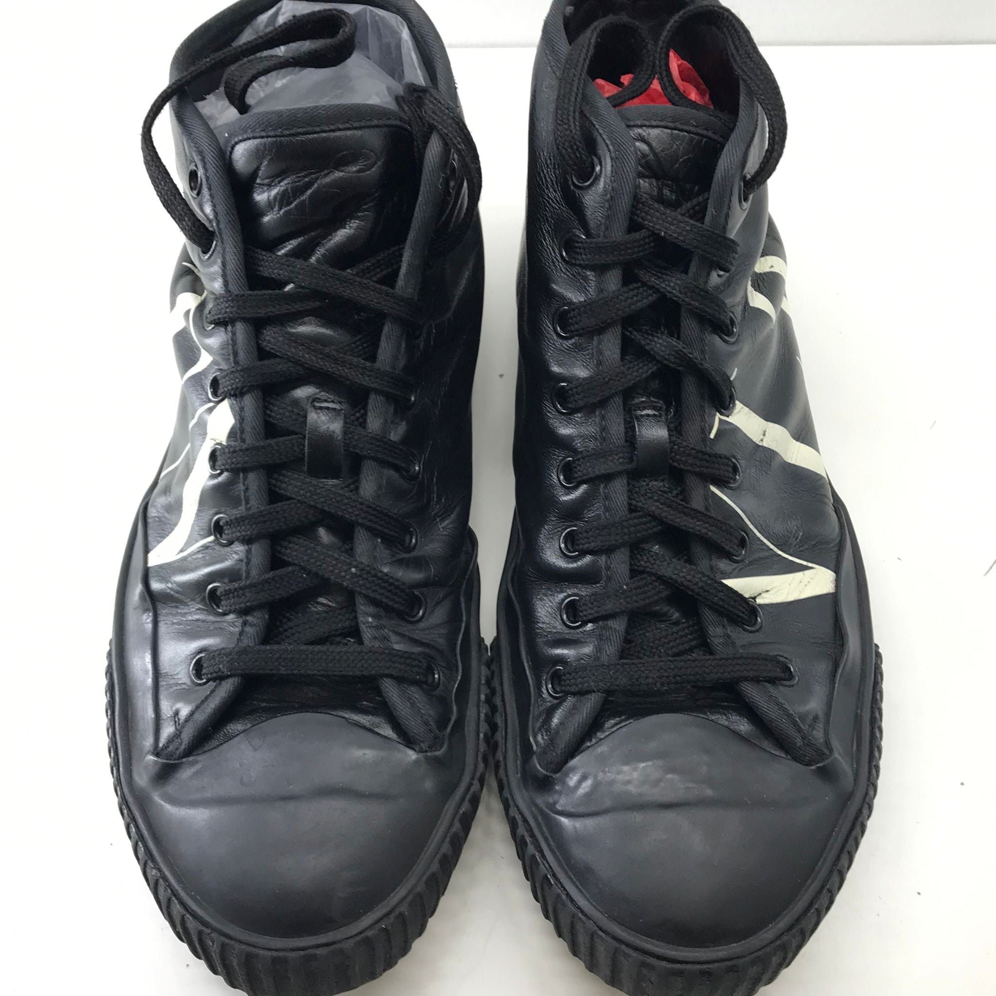 Valentino Garavani Men's VLTN High-Top Leather Sneakers Black Sz 10