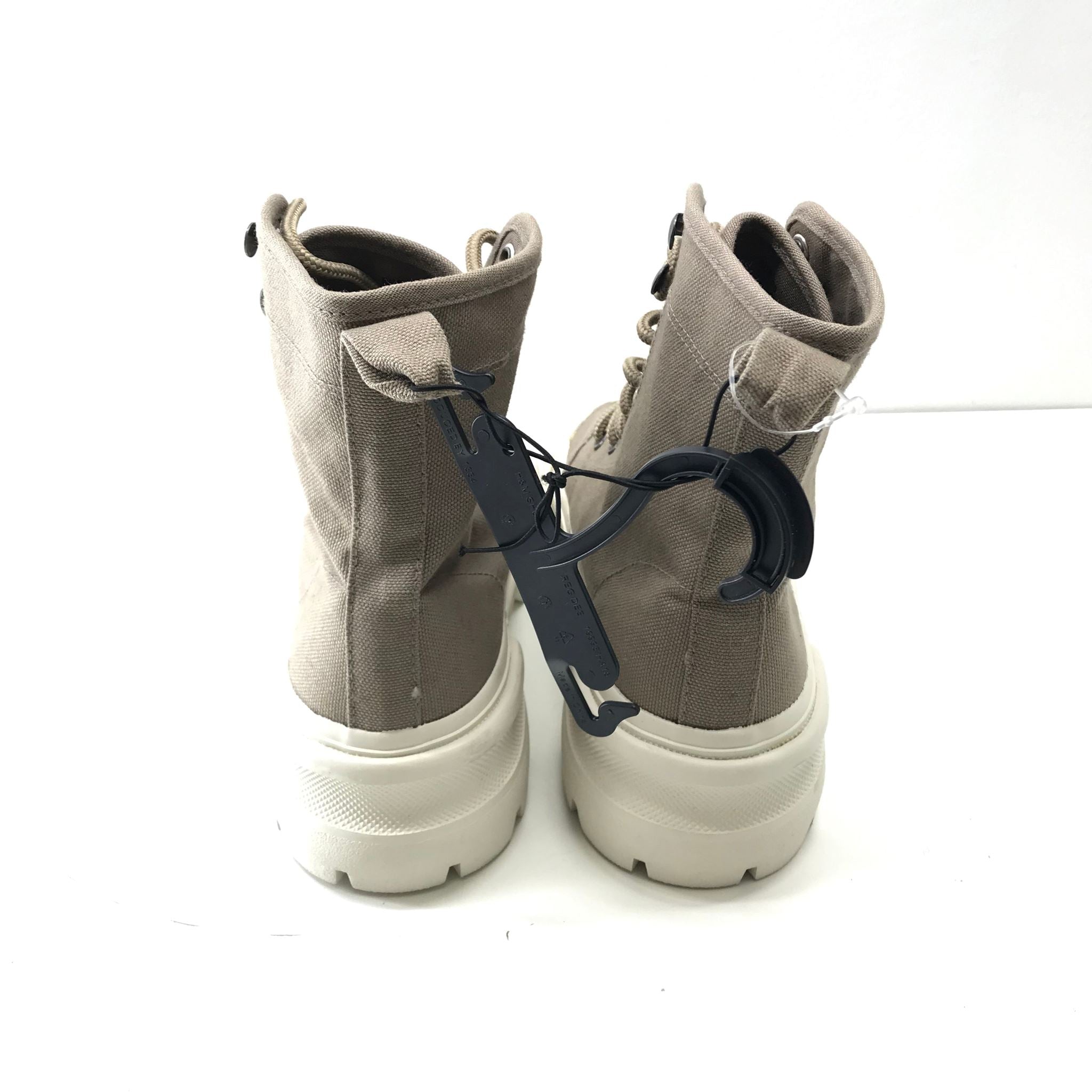 H&M Canvas and Rubber Women's Lace Up Boots - Beige US Size 5.5