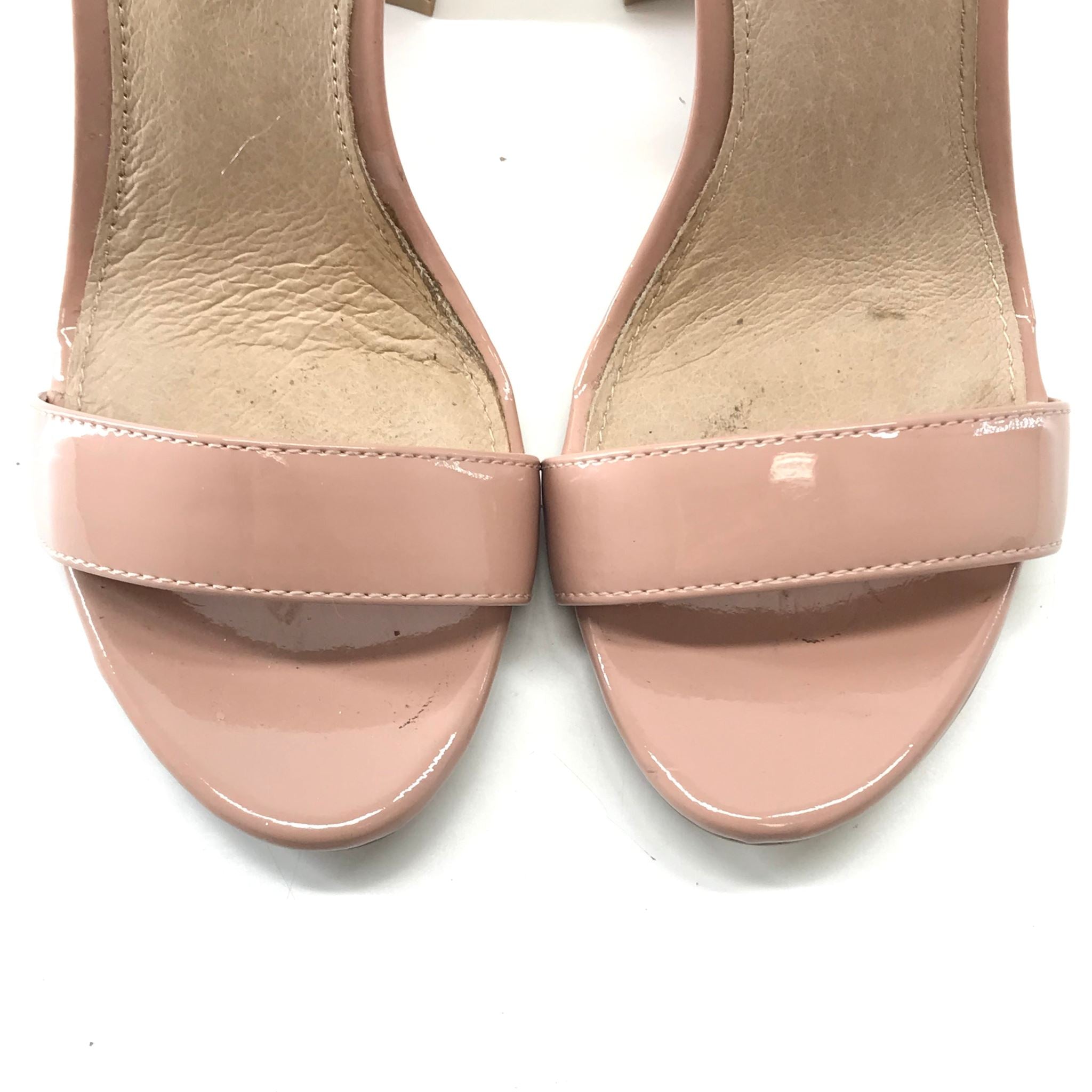 Steve Madden Carrson Patent Blush Block Heels Women's Size 6.5