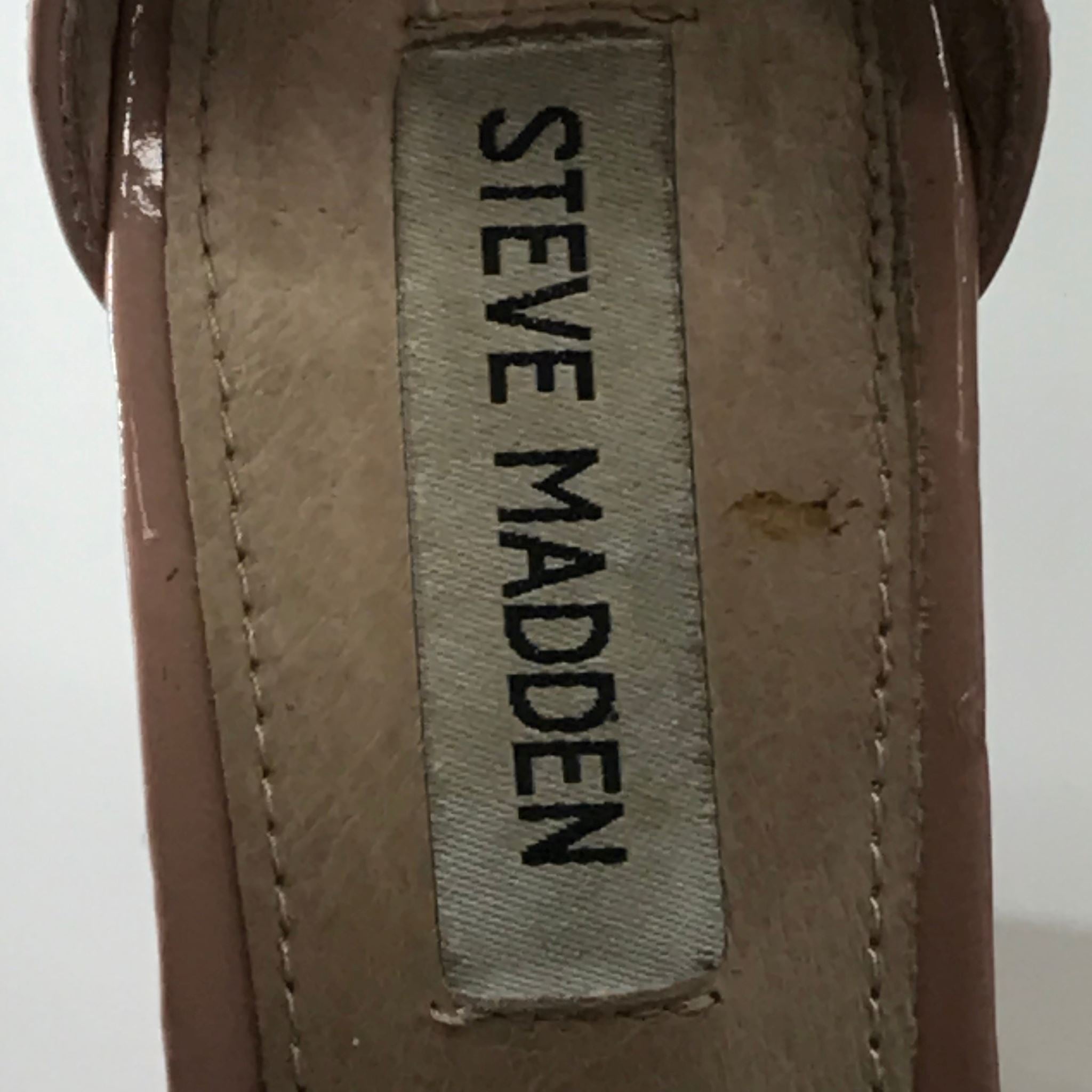 Steve Madden Carrson Patent Blush Block Heels Women's Size 6.5