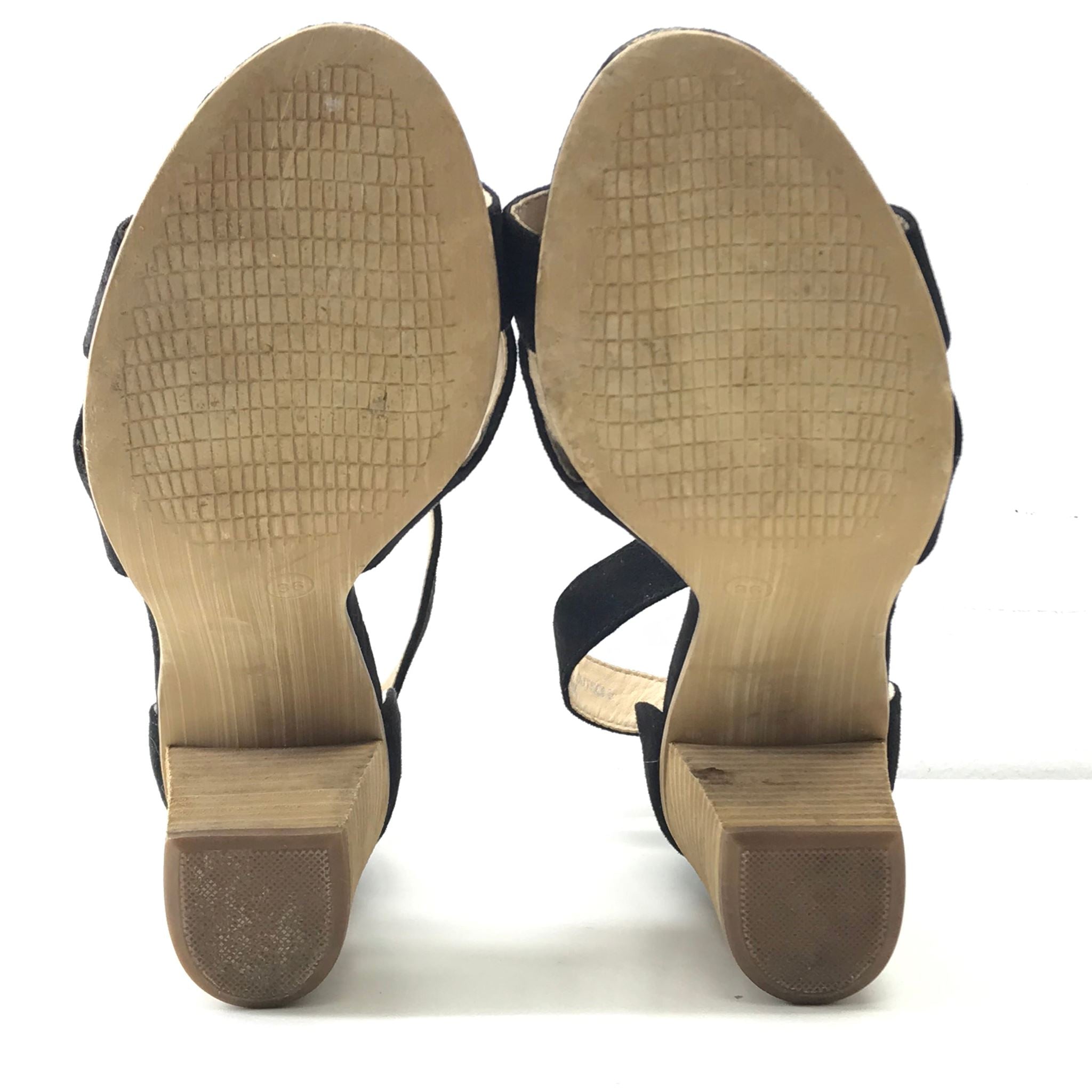 Steve Madden Women's Stacked Block Heel Faux Suede Sandals Sz 5.5