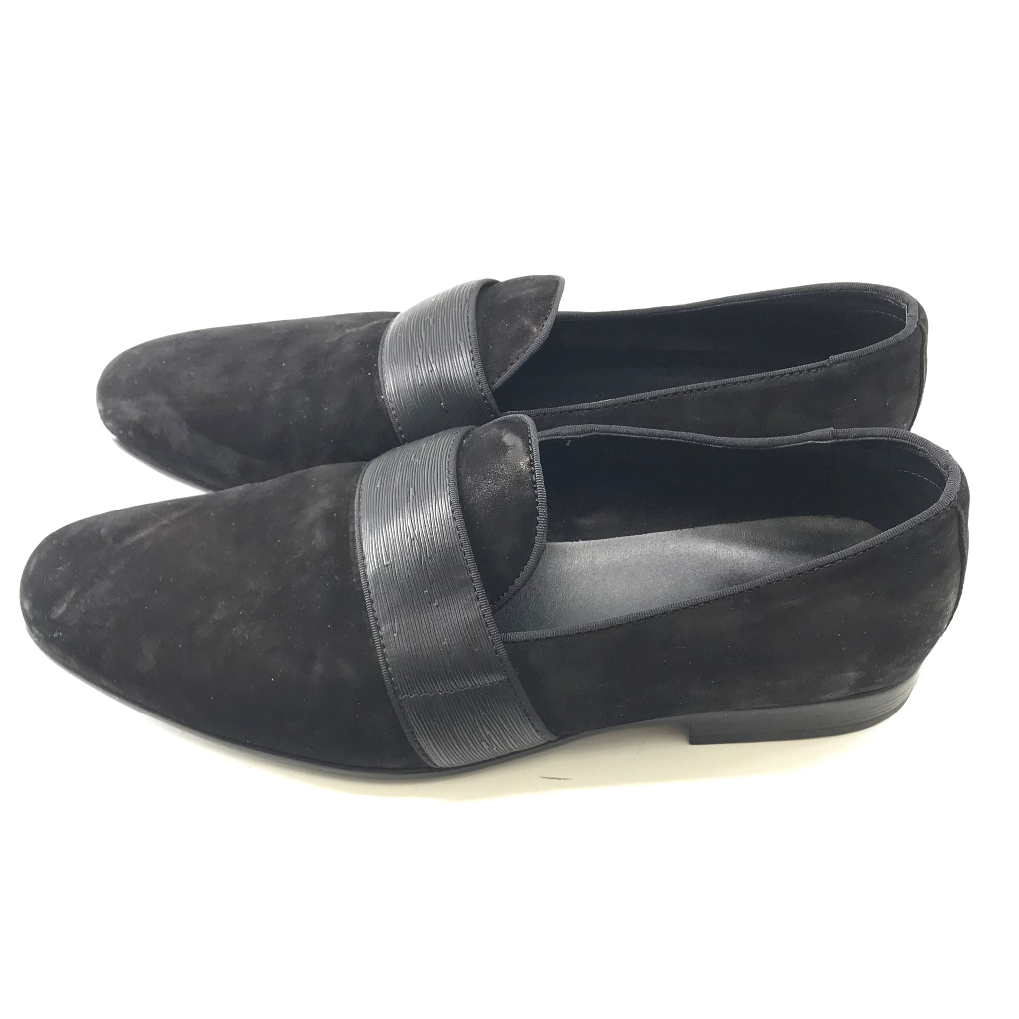 Aldo Asaria Black Leather Suede Men's Loafers US Size 9.5 - Black