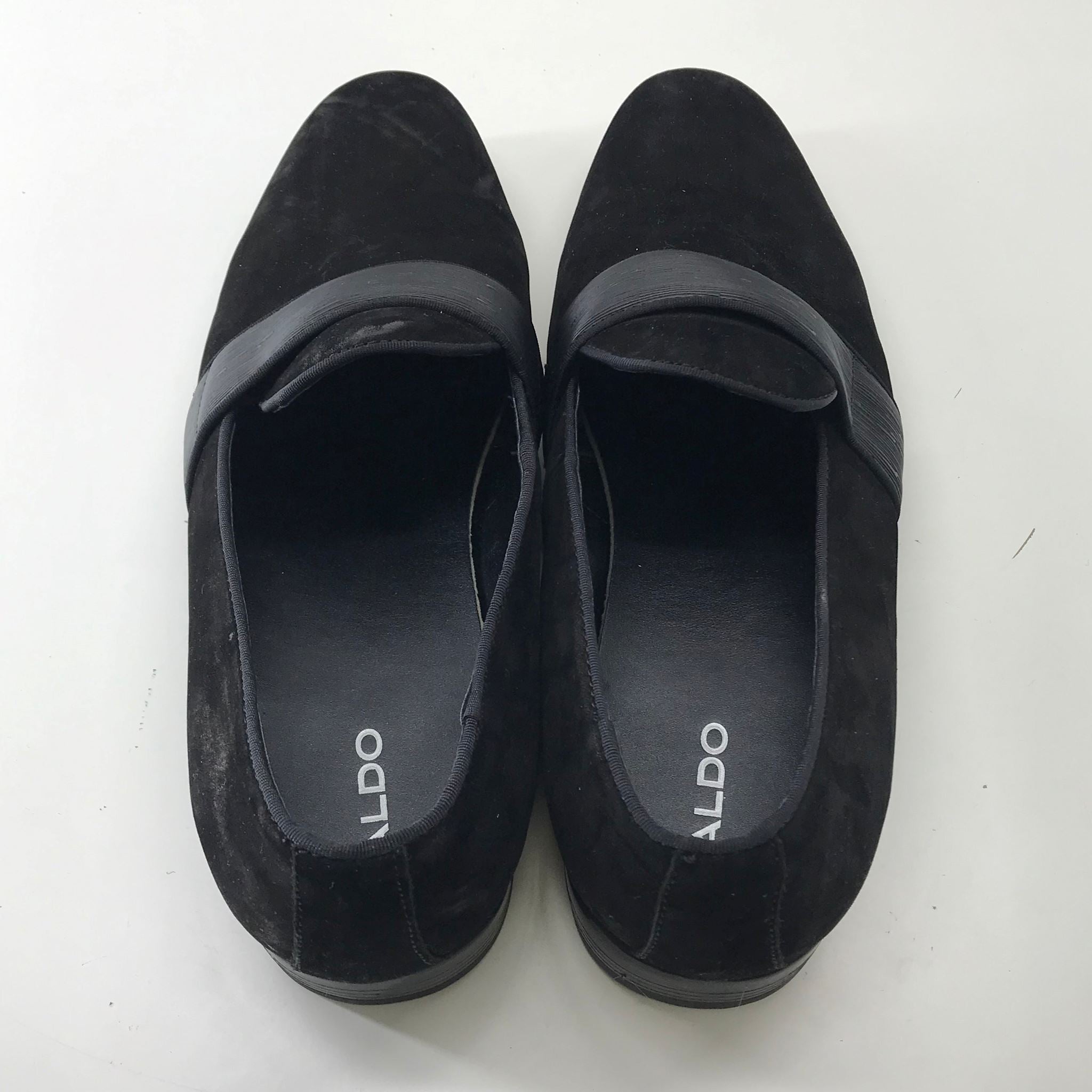 Aldo Asaria Black Leather Suede Men's Loafers US Size 9.5 - Black