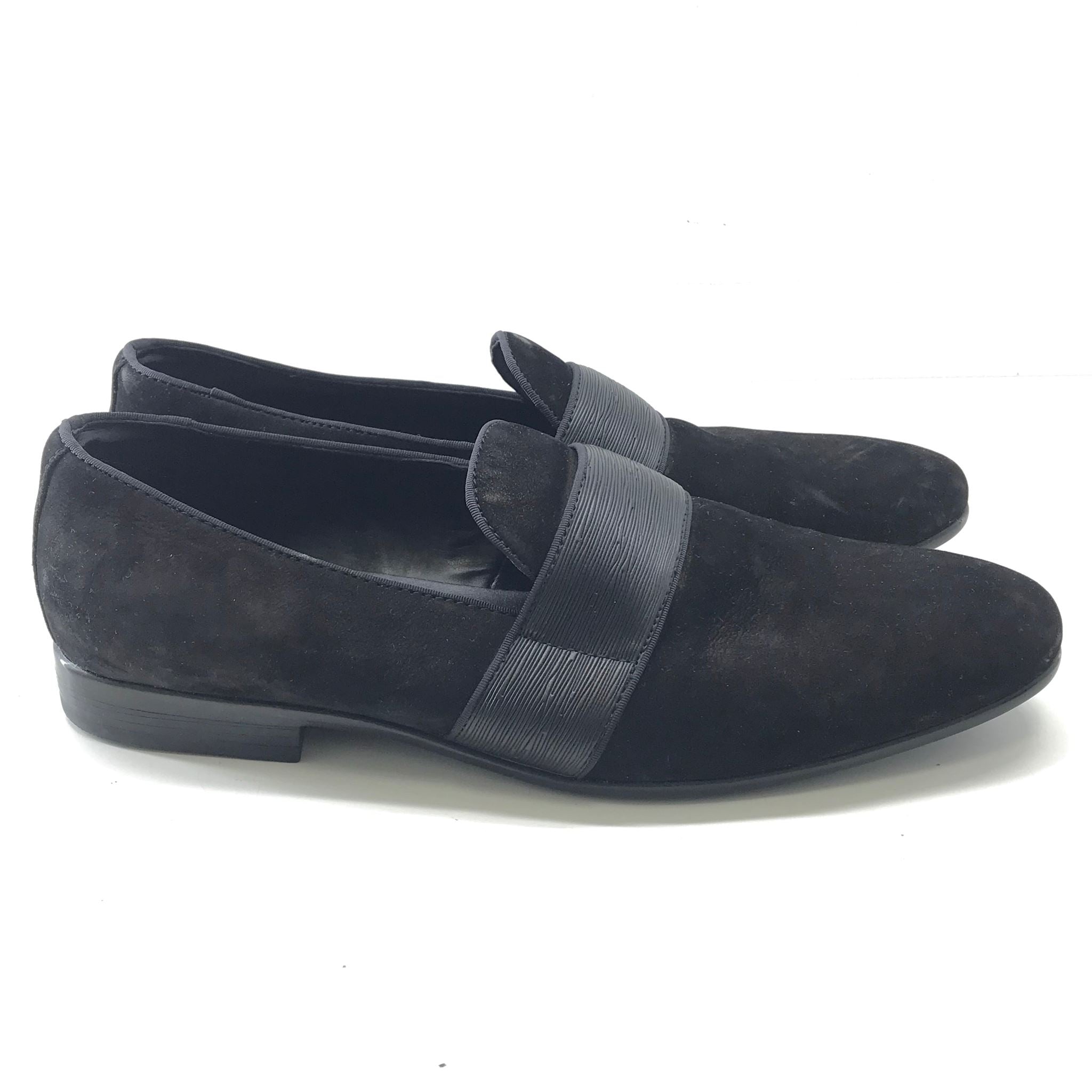 Aldo Asaria Black Leather Suede Men's Loafers US Size 9.5 - Black