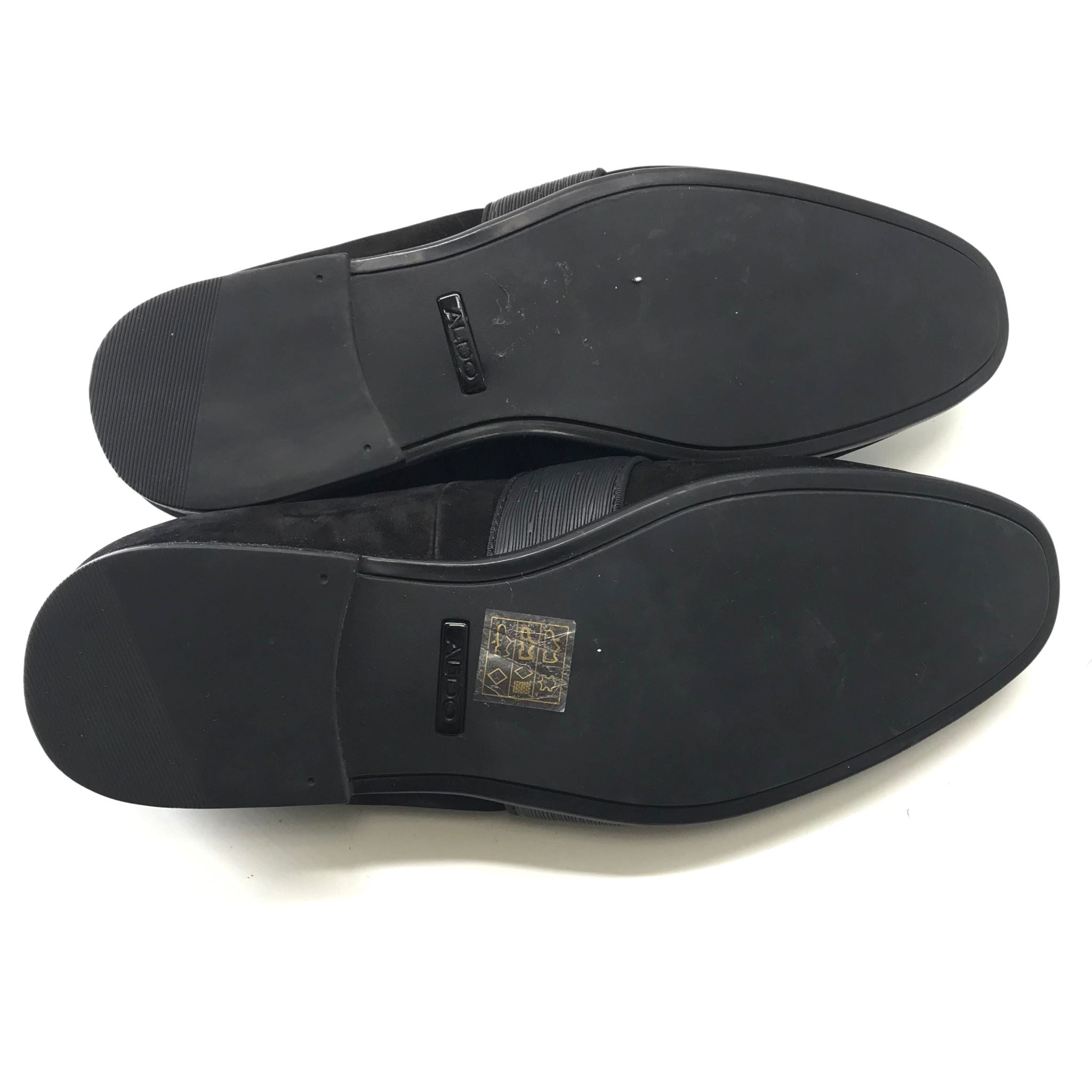 Aldo Asaria Black Leather Suede Men's Loafers US Size 9.5 - Black