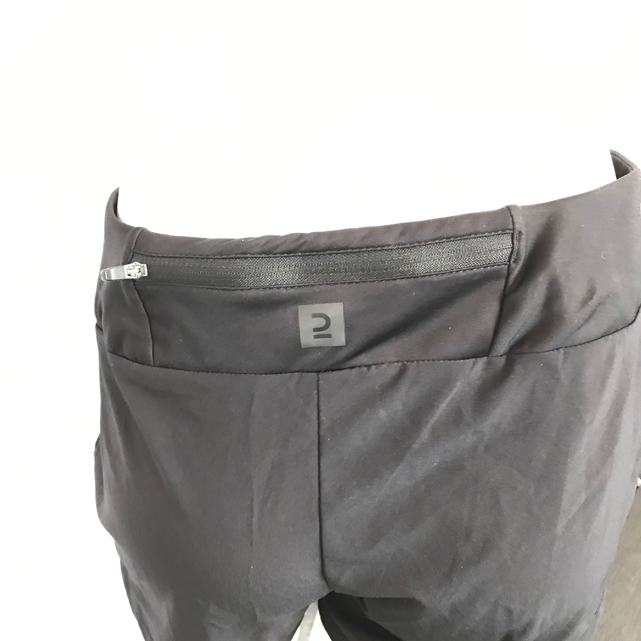 Kalenji Women's Drawstring Workout Shorts 31" Waist Sz L Black