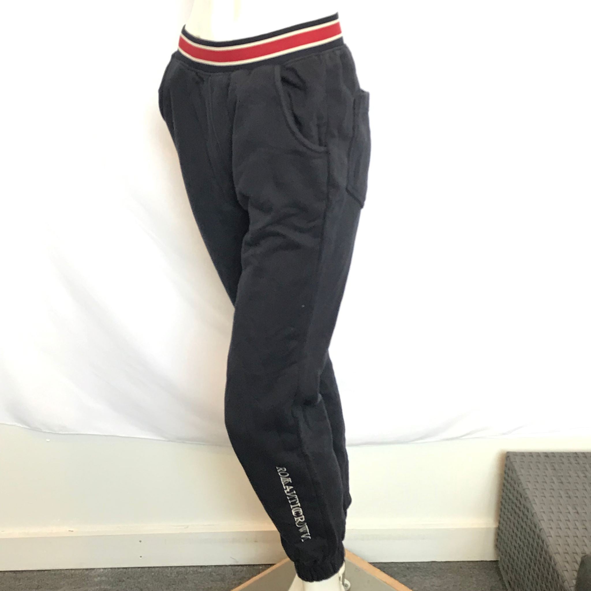 Romantic Crown Women's RMT CRW Pin Tuck Navy Blue Sweatpants Sz S