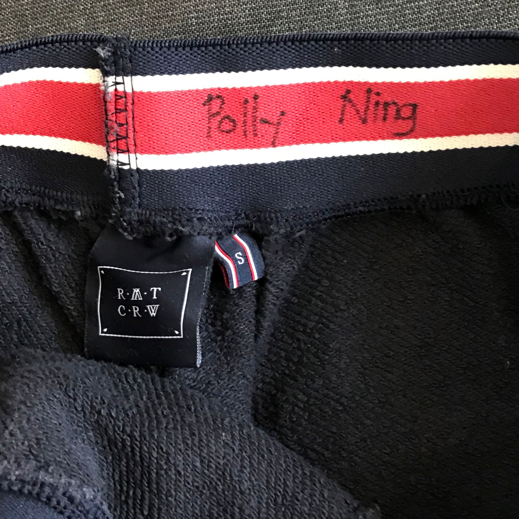 Romantic Crown Women's RMT CRW Pin Tuck Navy Blue Sweatpants Sz S