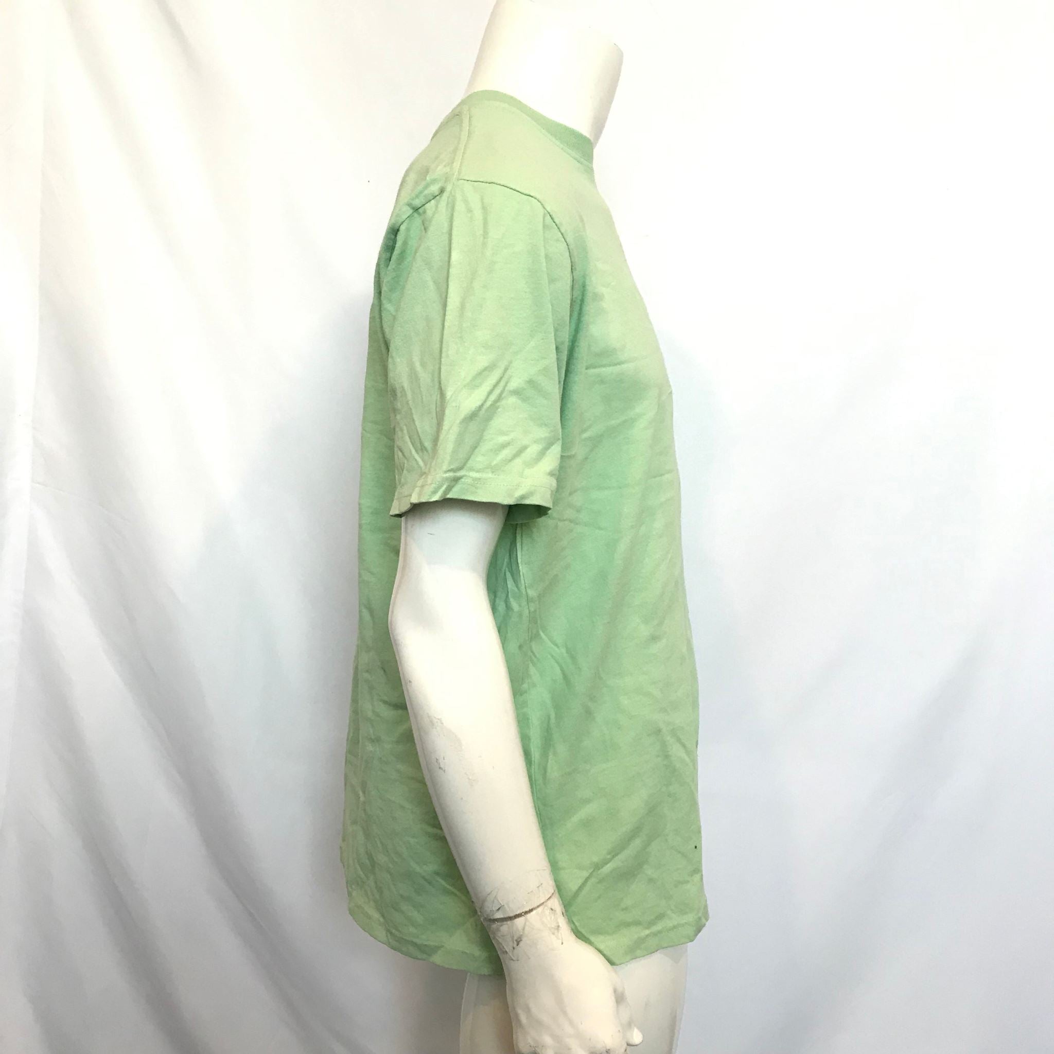 Only NY Premium Basics Heavyweight Cotton T-Shirt Solid Mint Green Sz L