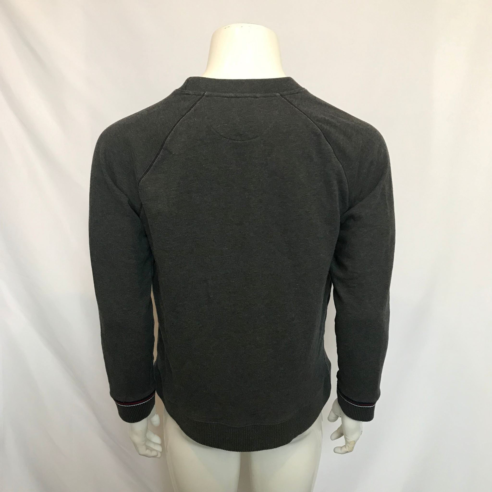 Fila Men's Classic Logo Crew Neck Sweatshirt Dark Gray Sz M