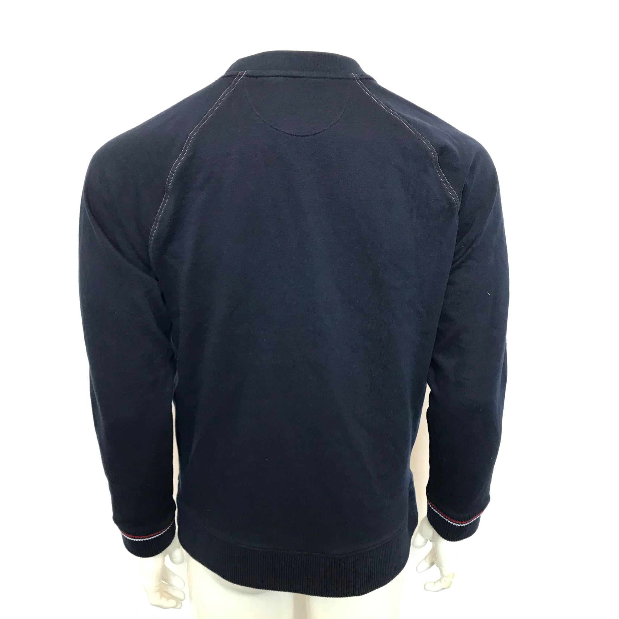 Fila Men's Classic Logo Crew Neck Sweatshirt Navy Blue Sz M