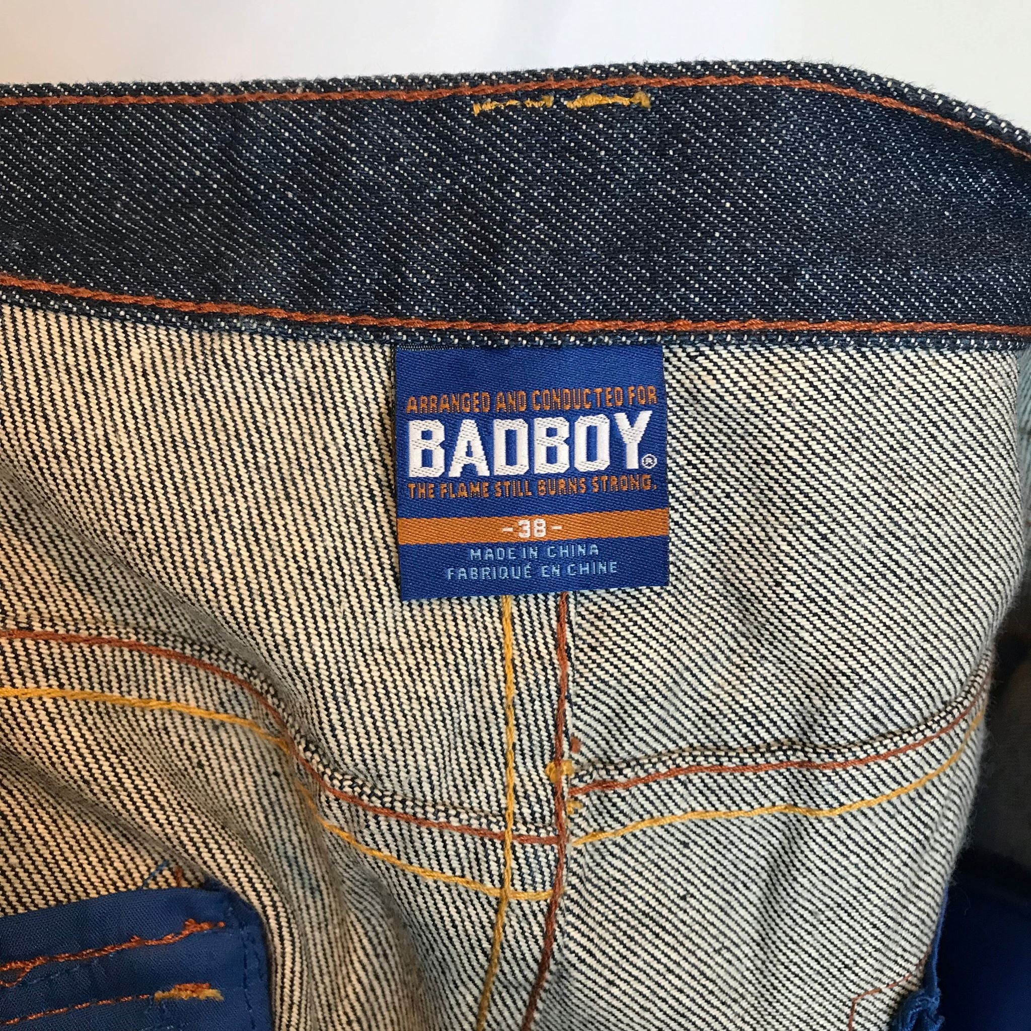 Badboy Men's Dark Wash Denim Straight Leg Jeans Sz 38