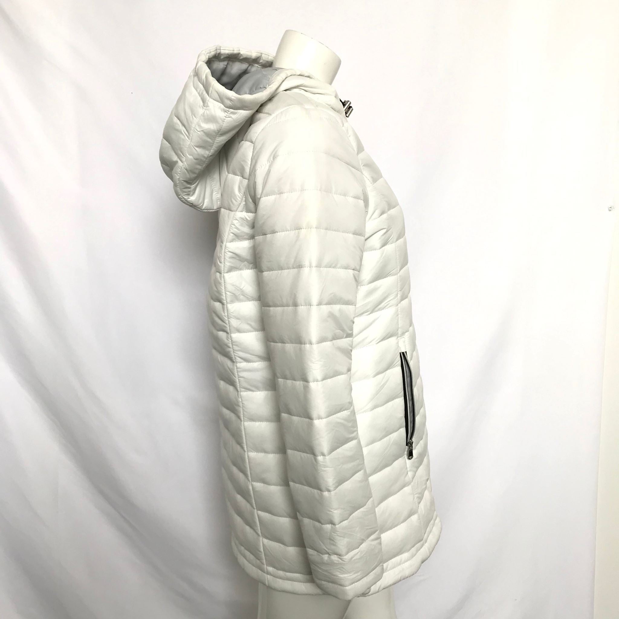 Mountain Ridge Women's Soft Lightweight Puffer Jacket White Sz M