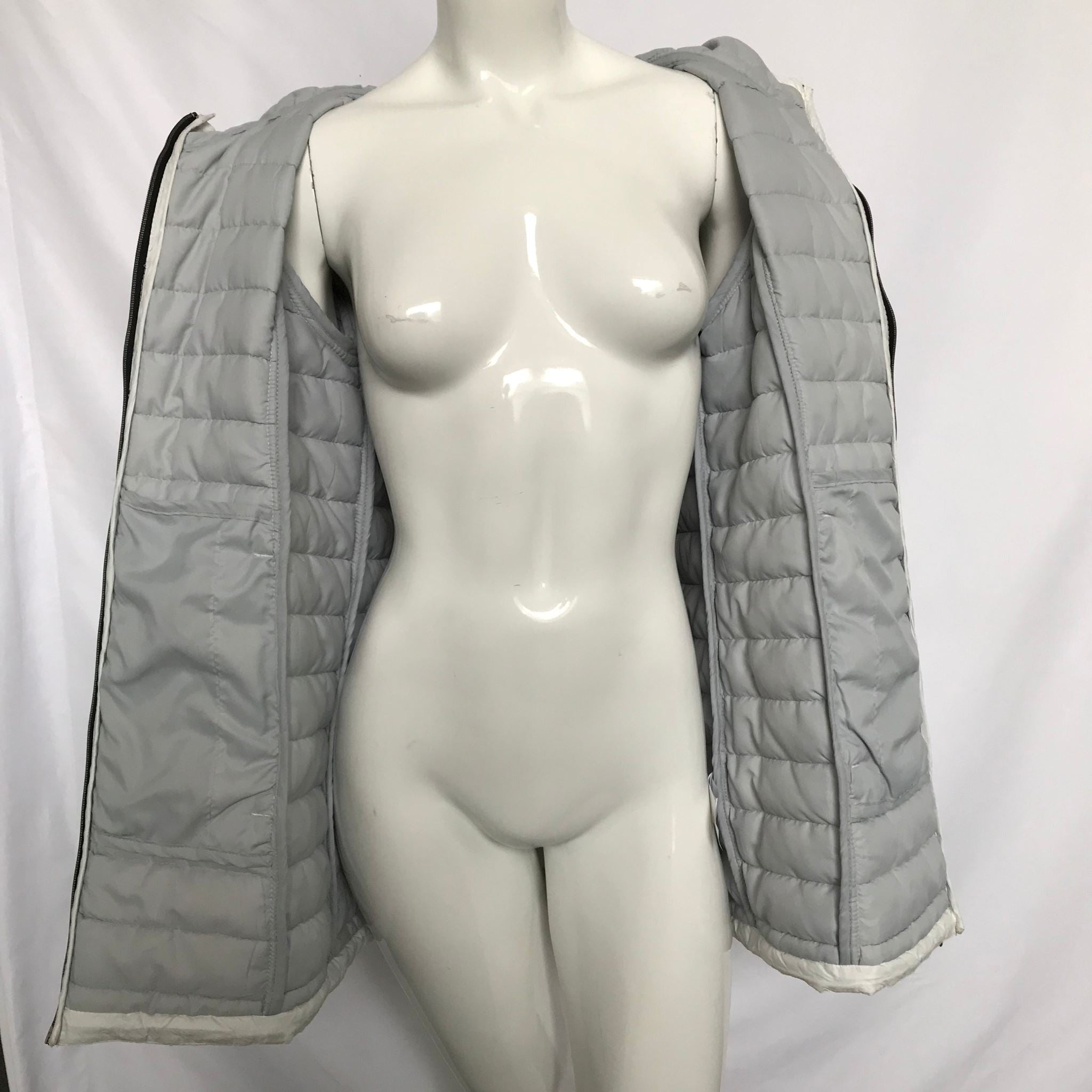 Mountain Ridge Women's Soft Lightweight Puffer Jacket White Sz M