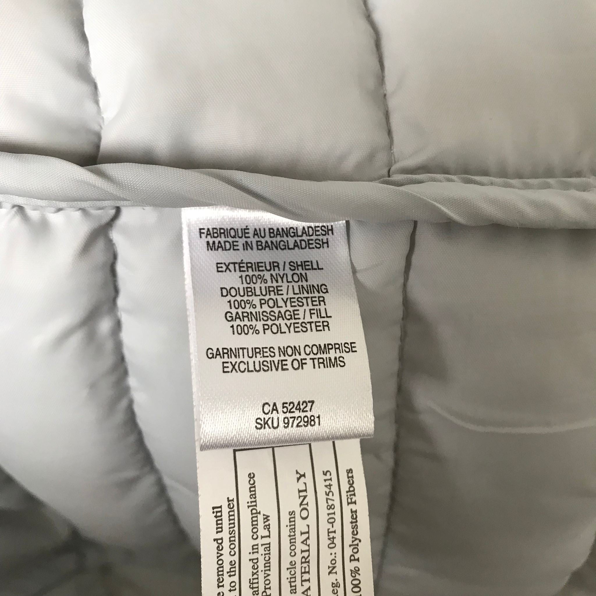 Mountain Ridge Women's Soft Lightweight Puffer Jacket White Sz M