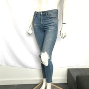 Citizens of Humanity Women's Light Wash Distressed and Ripped Skinny Jeans Sz 26
