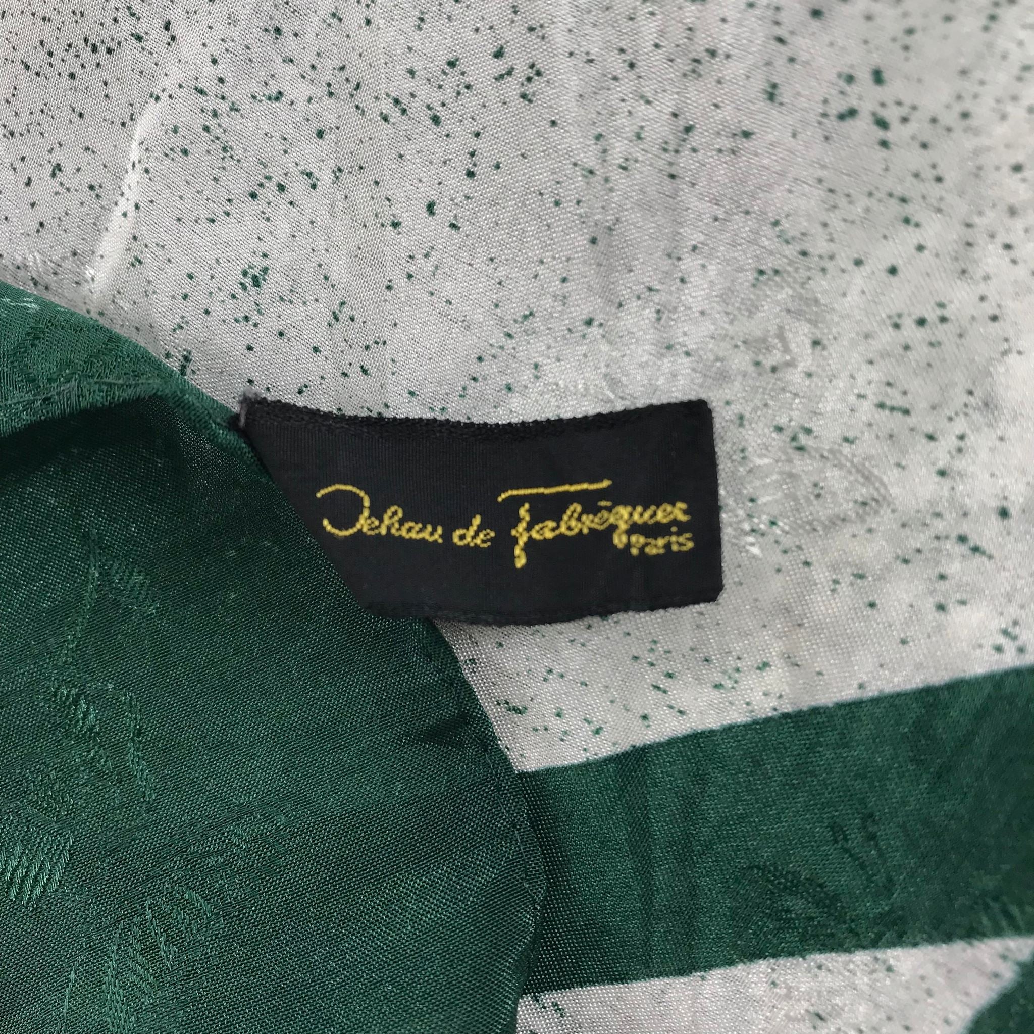 Jehau de Fabrigues Polyester Scarf Green 30" x 30"
