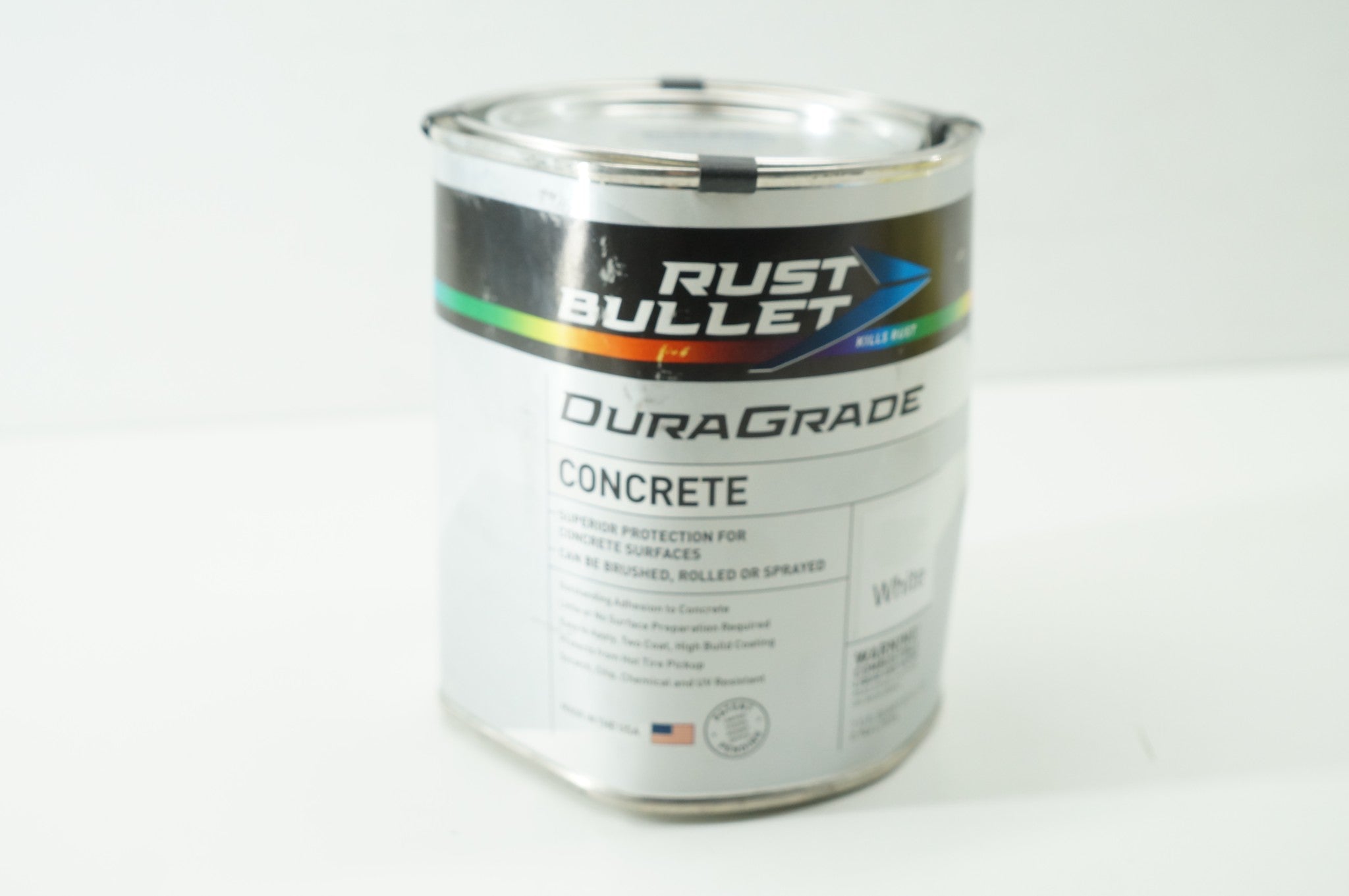 Rust Bullet DuraGrade Concrete High-Performance Easy Apply Coating White 1 Quart